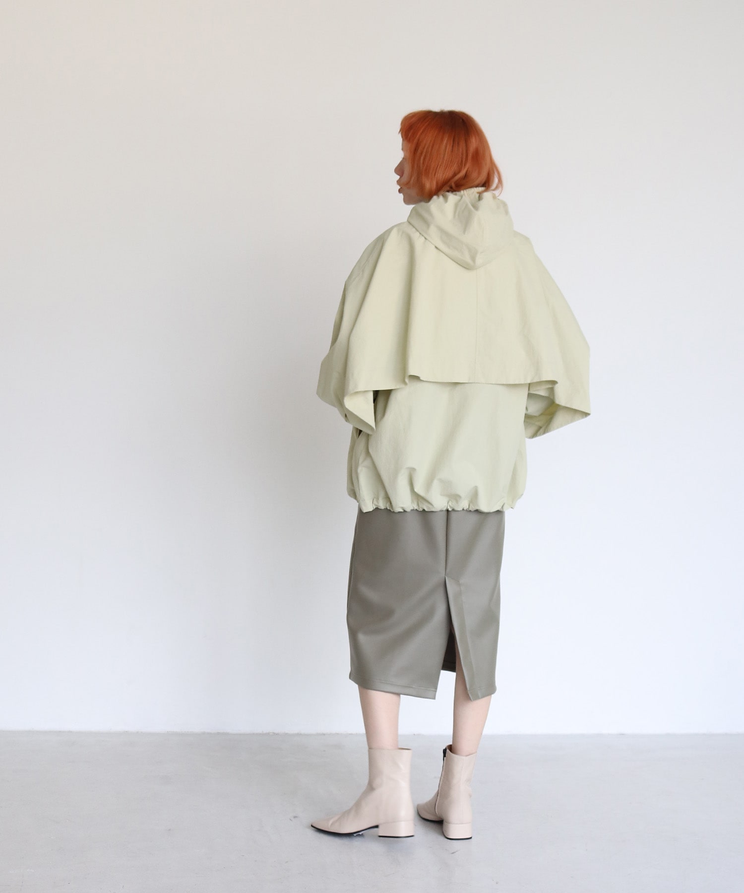 leather like midi pencil skirt