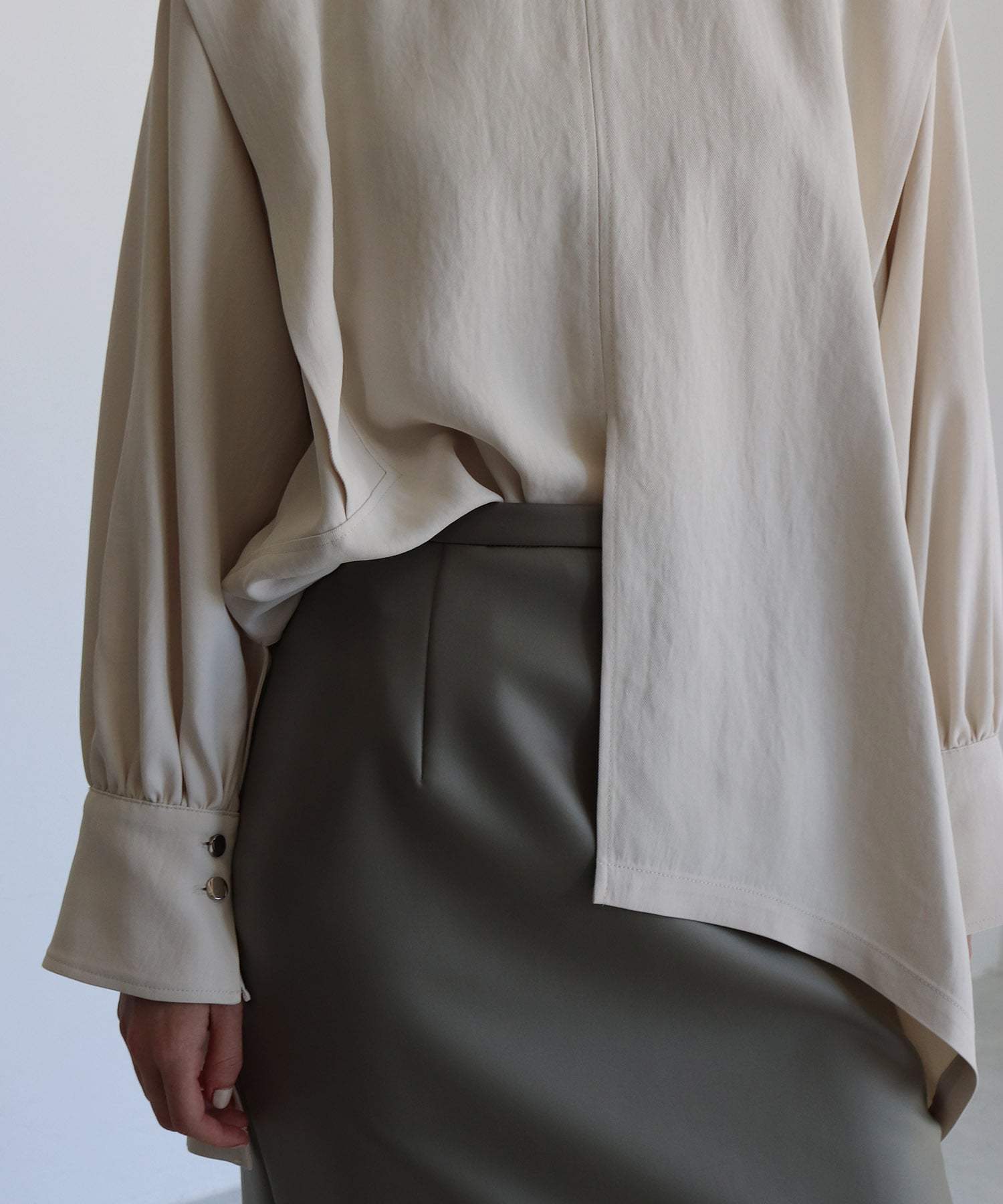 leather like midi pencil skirt