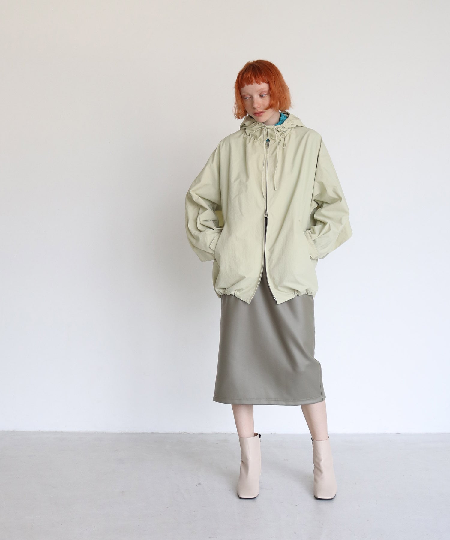 leather like midi pencil skirt