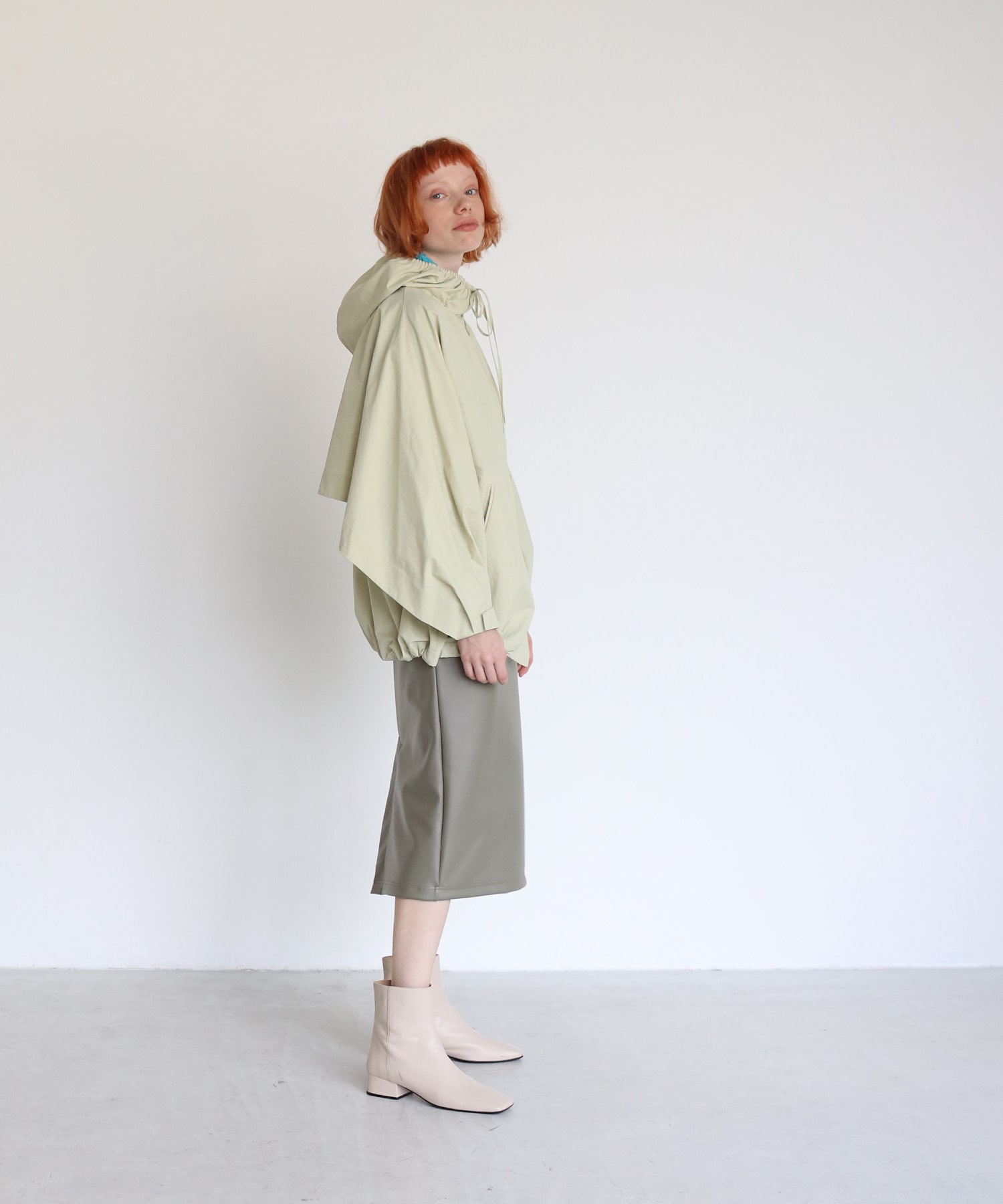 leather like midi pencil skirt