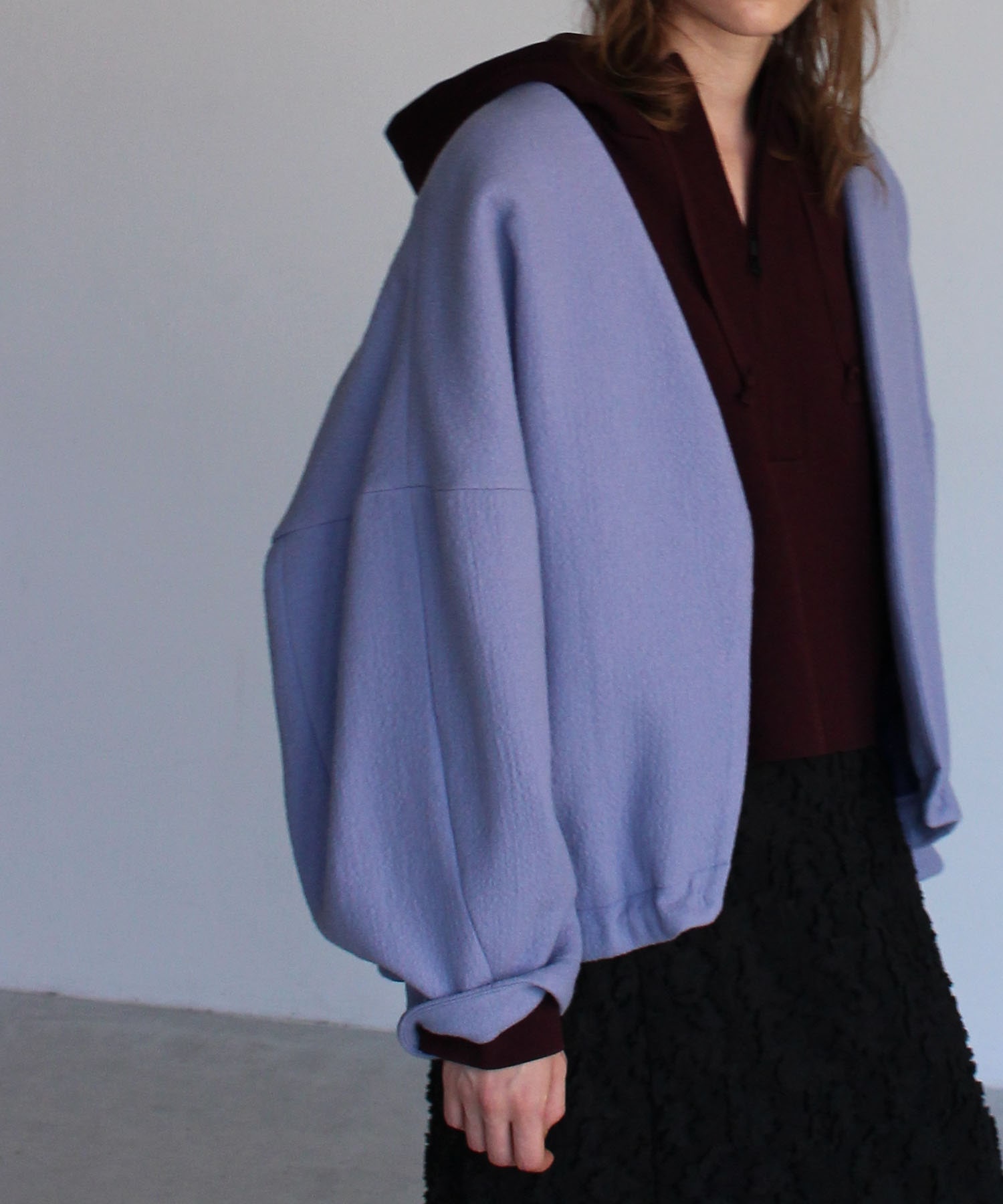 back zip no collar short coat