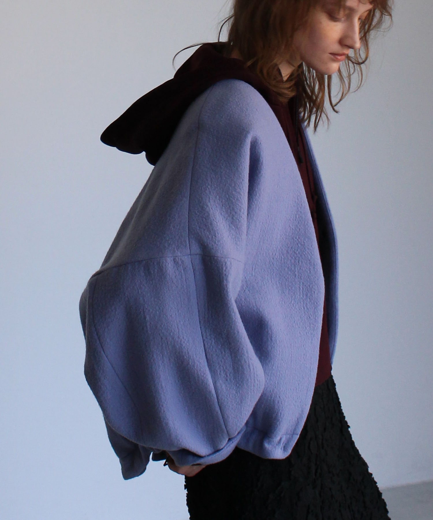 back zip no collar short coat