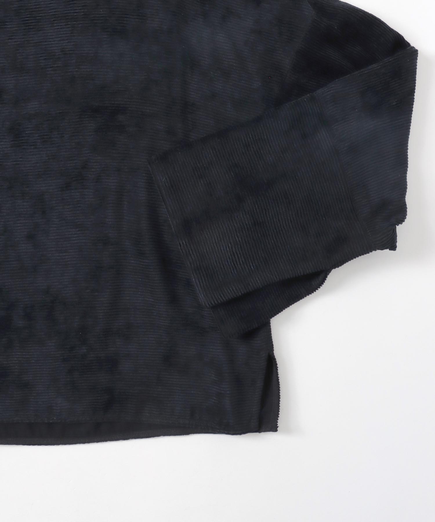 boat neck corduroy  blouse