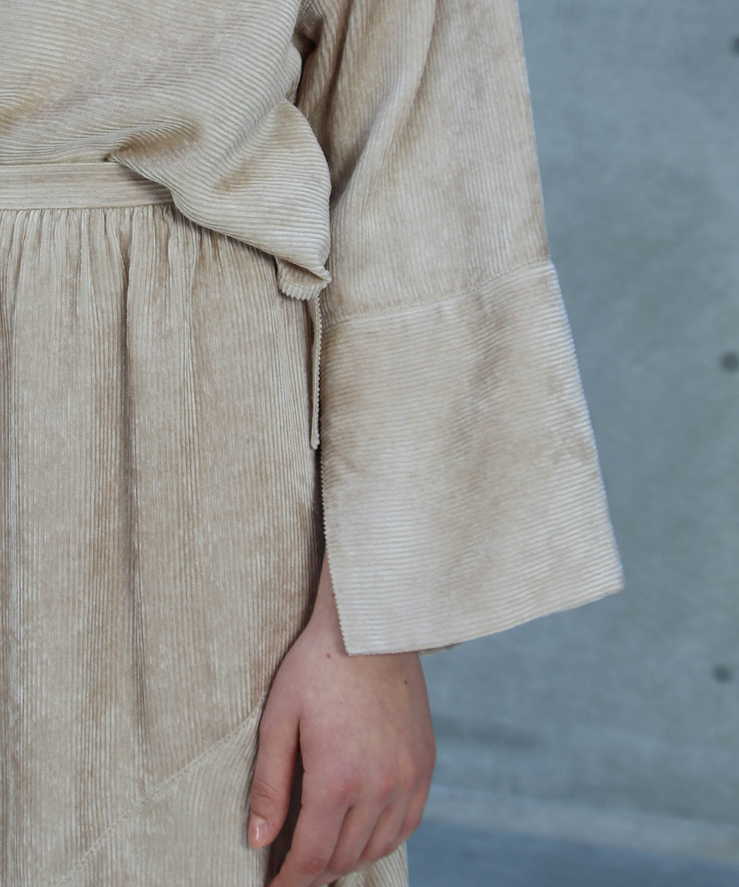boat neck corduroy  blouse