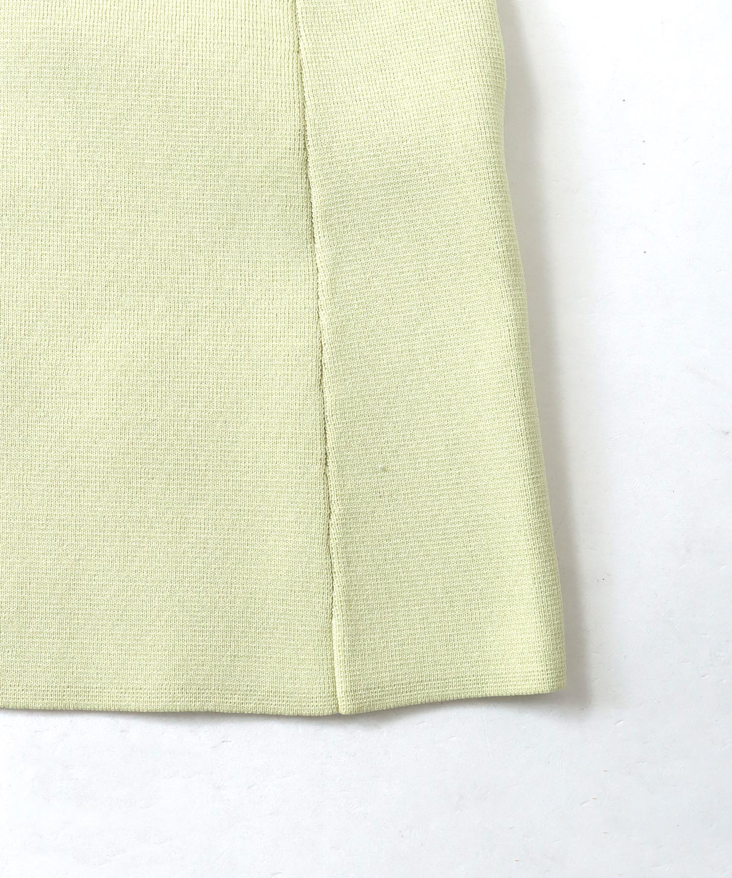 bicolor long&lean knit dress
