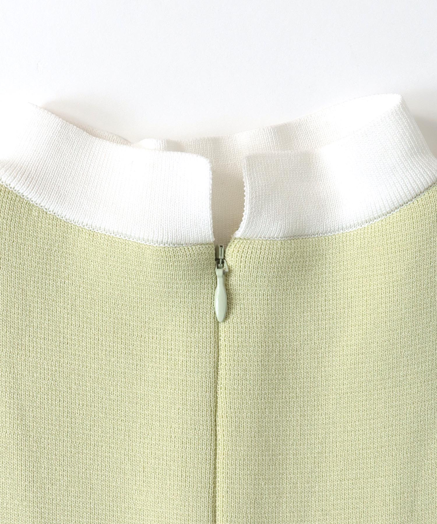 bicolor long&lean knit dress