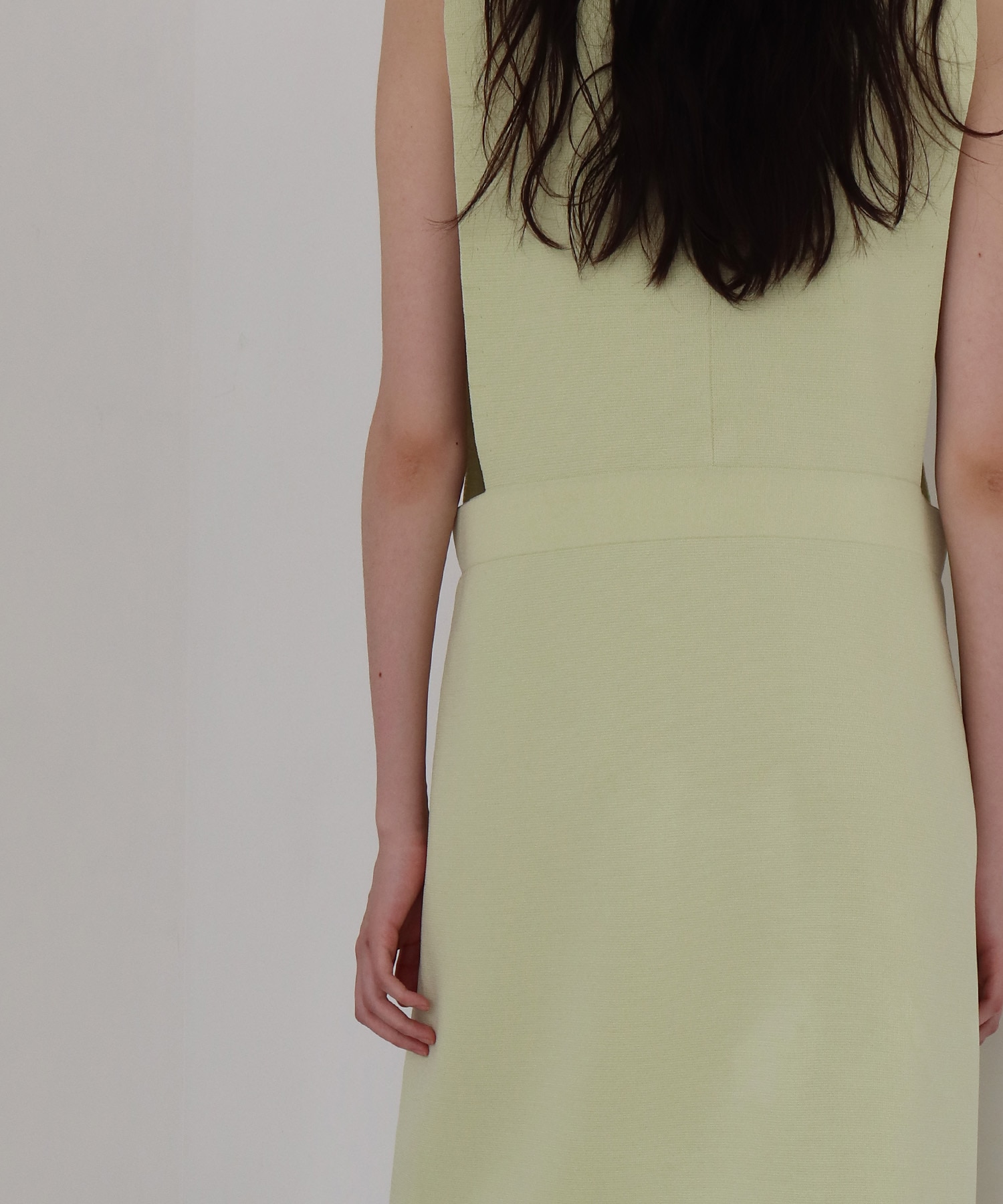 bicolor long&lean knit dress