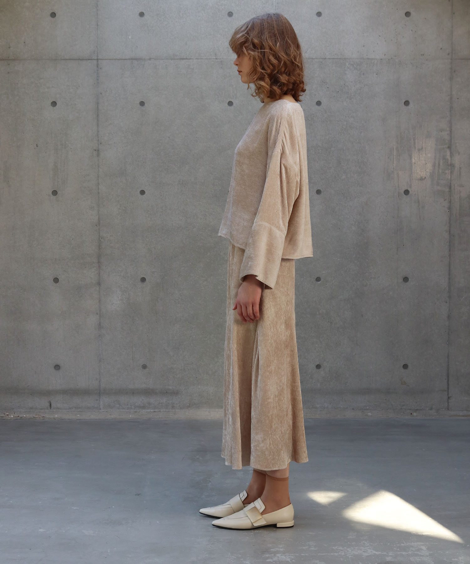 flare corduroy skirt