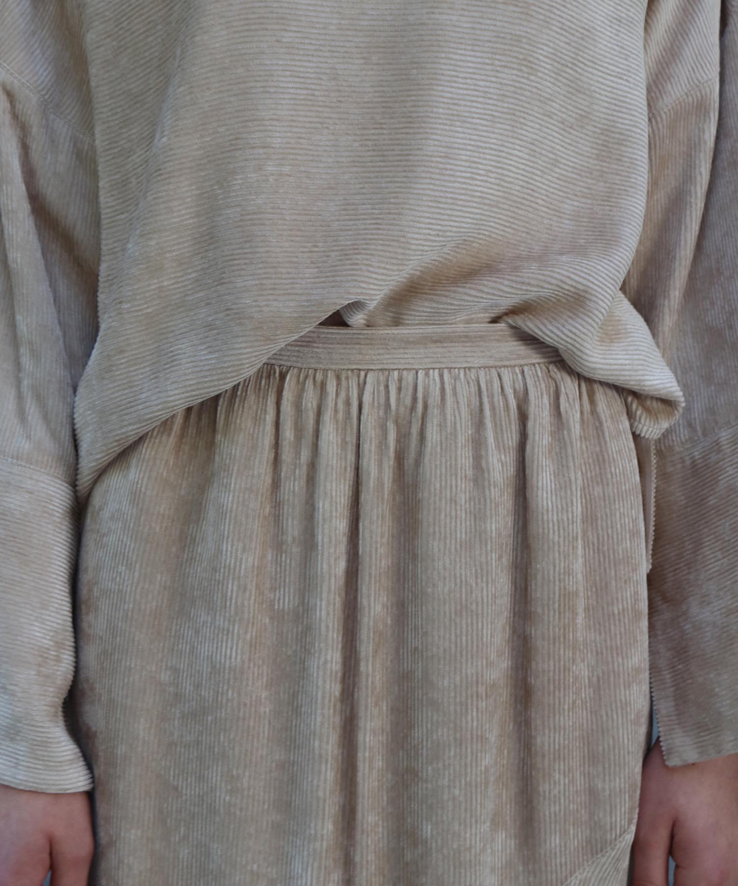 flare corduroy skirt