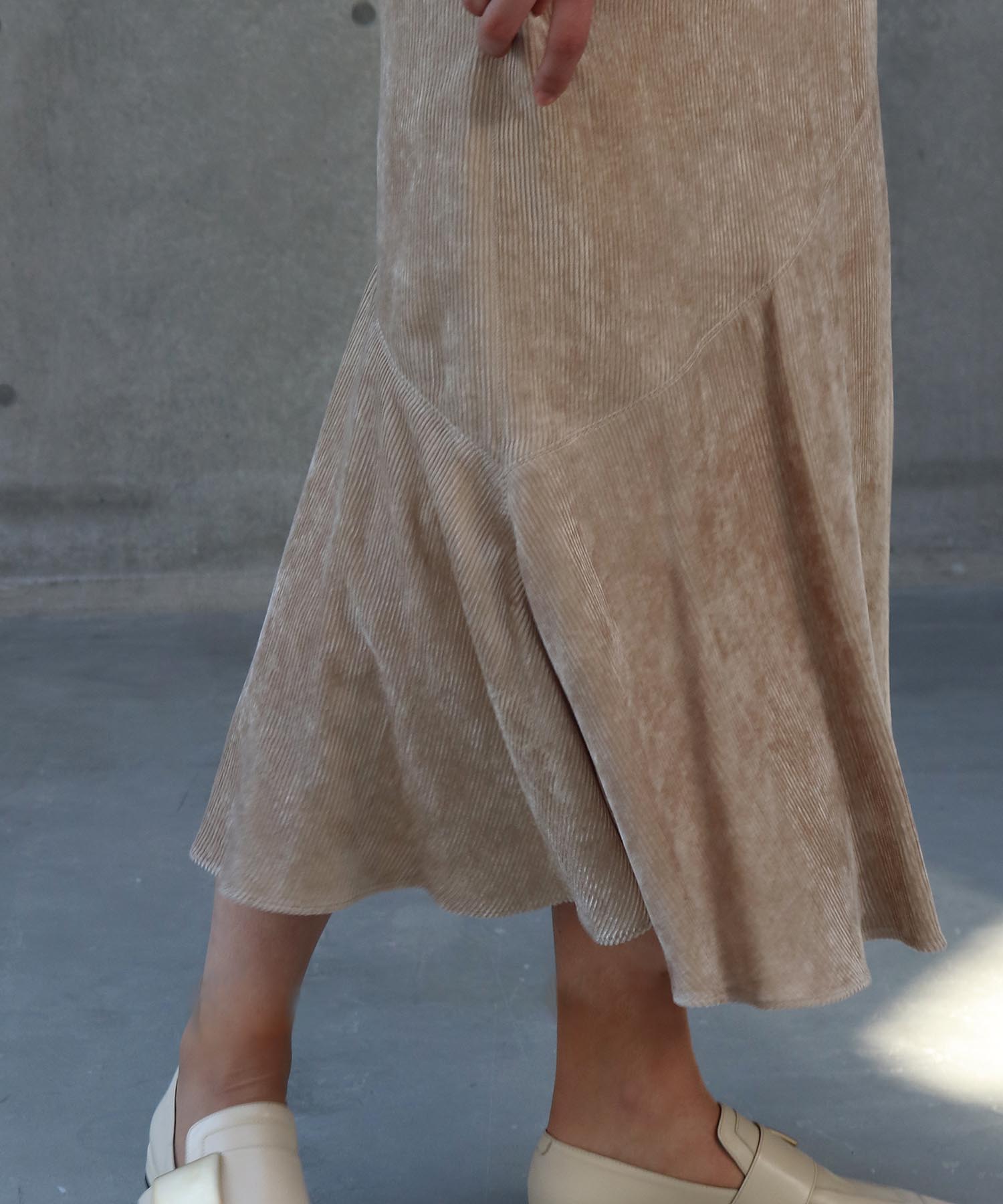 flare corduroy skirt