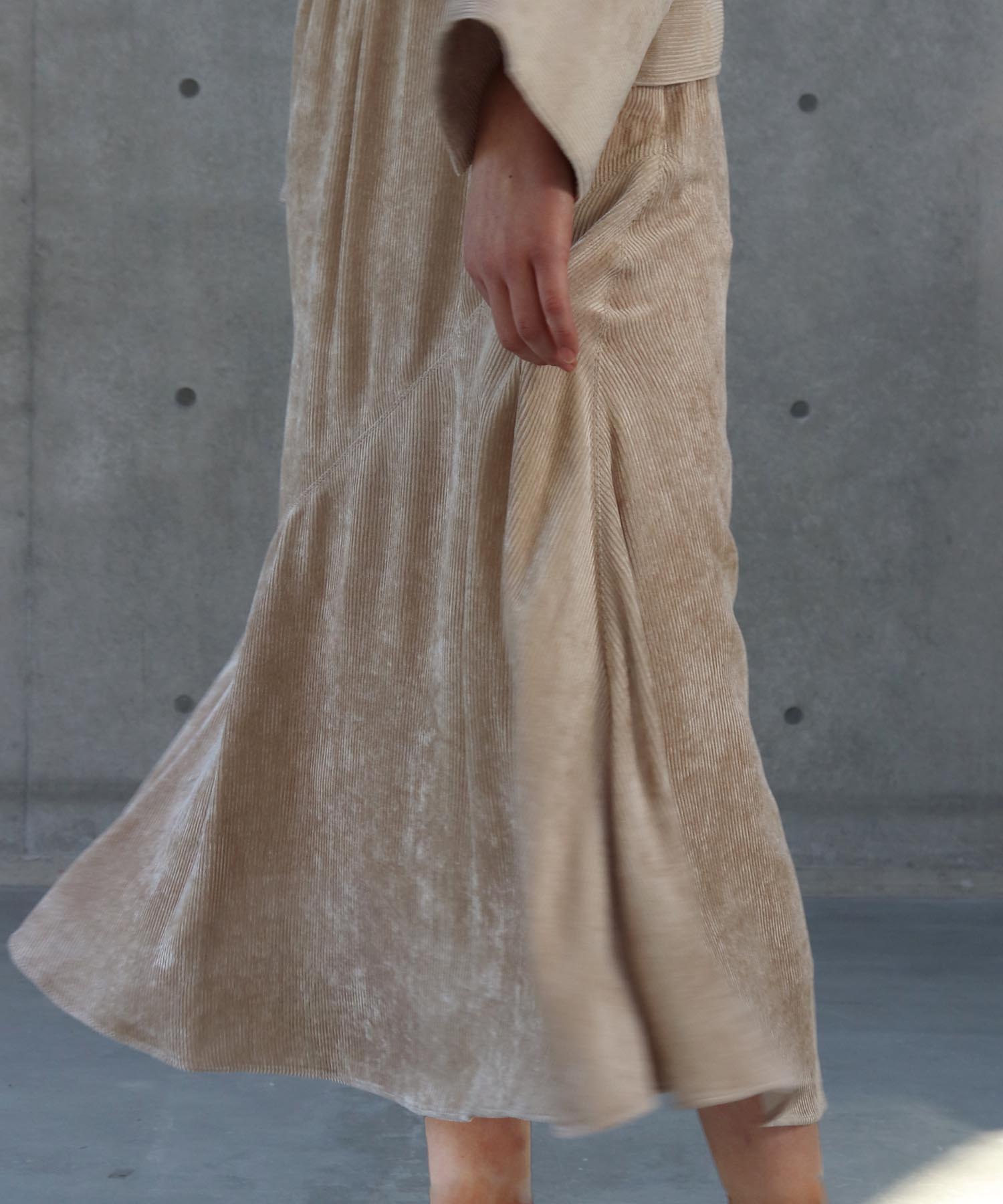 flare corduroy skirt