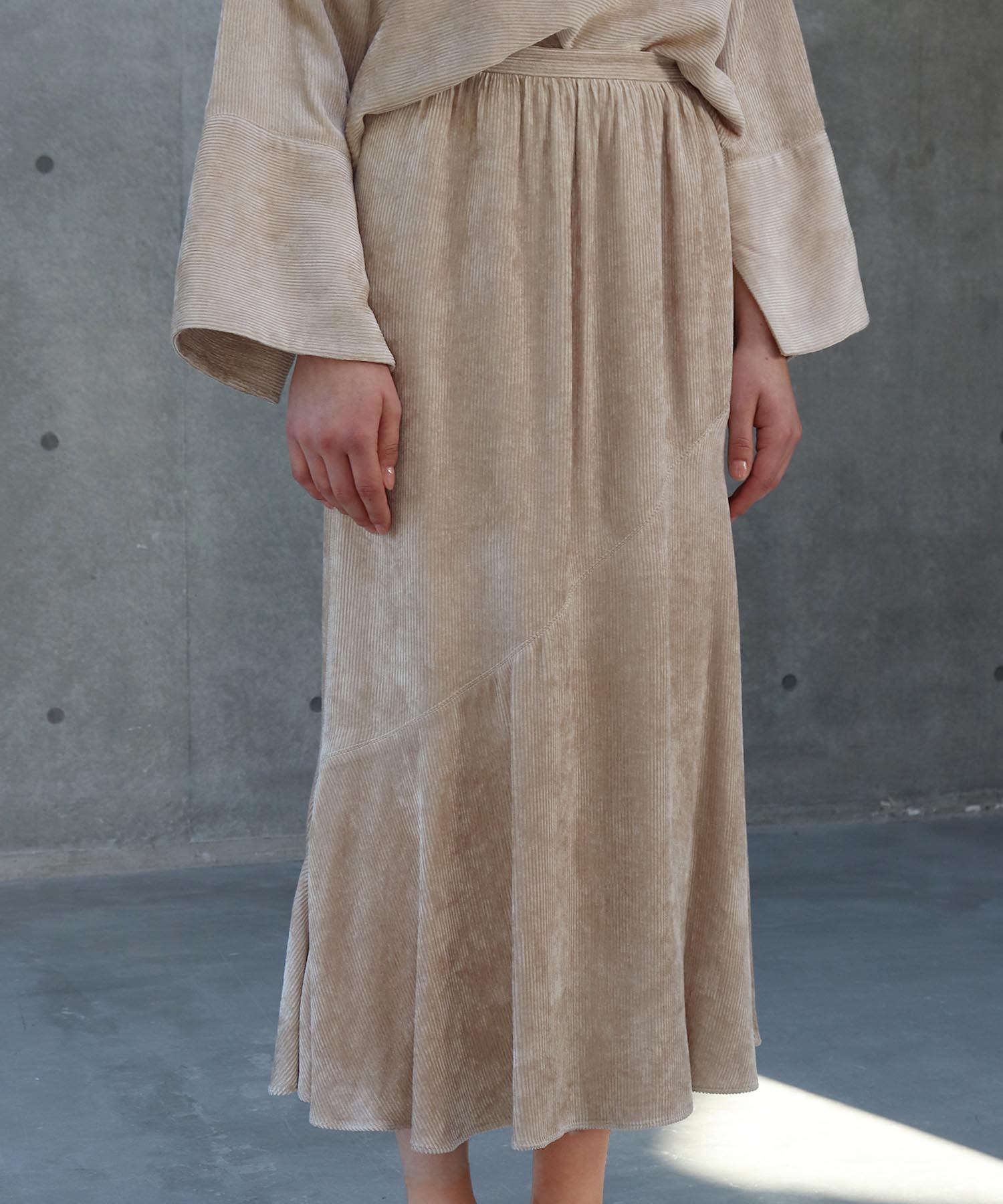 flare corduroy skirt