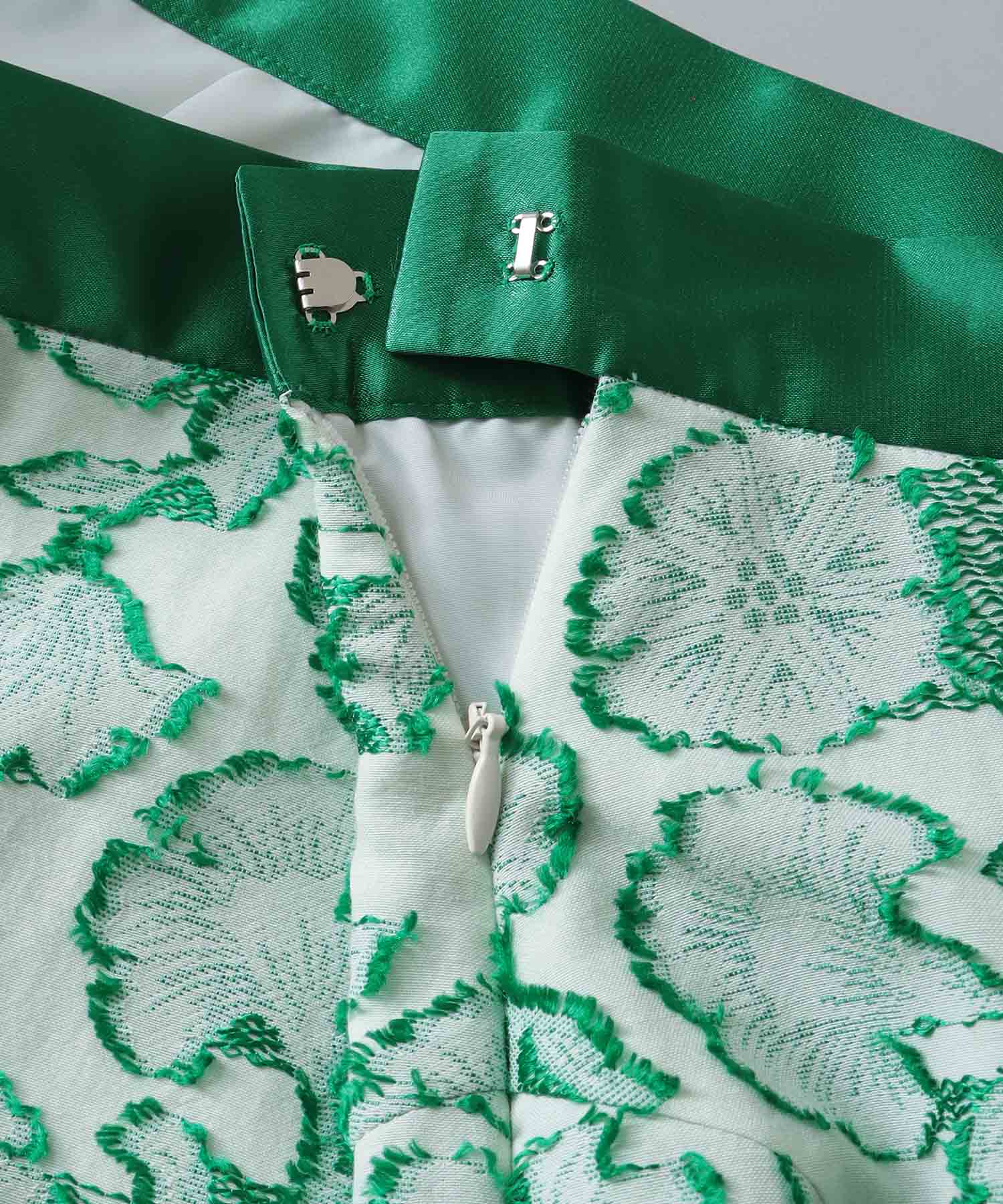 flower  jacquard flare skirt