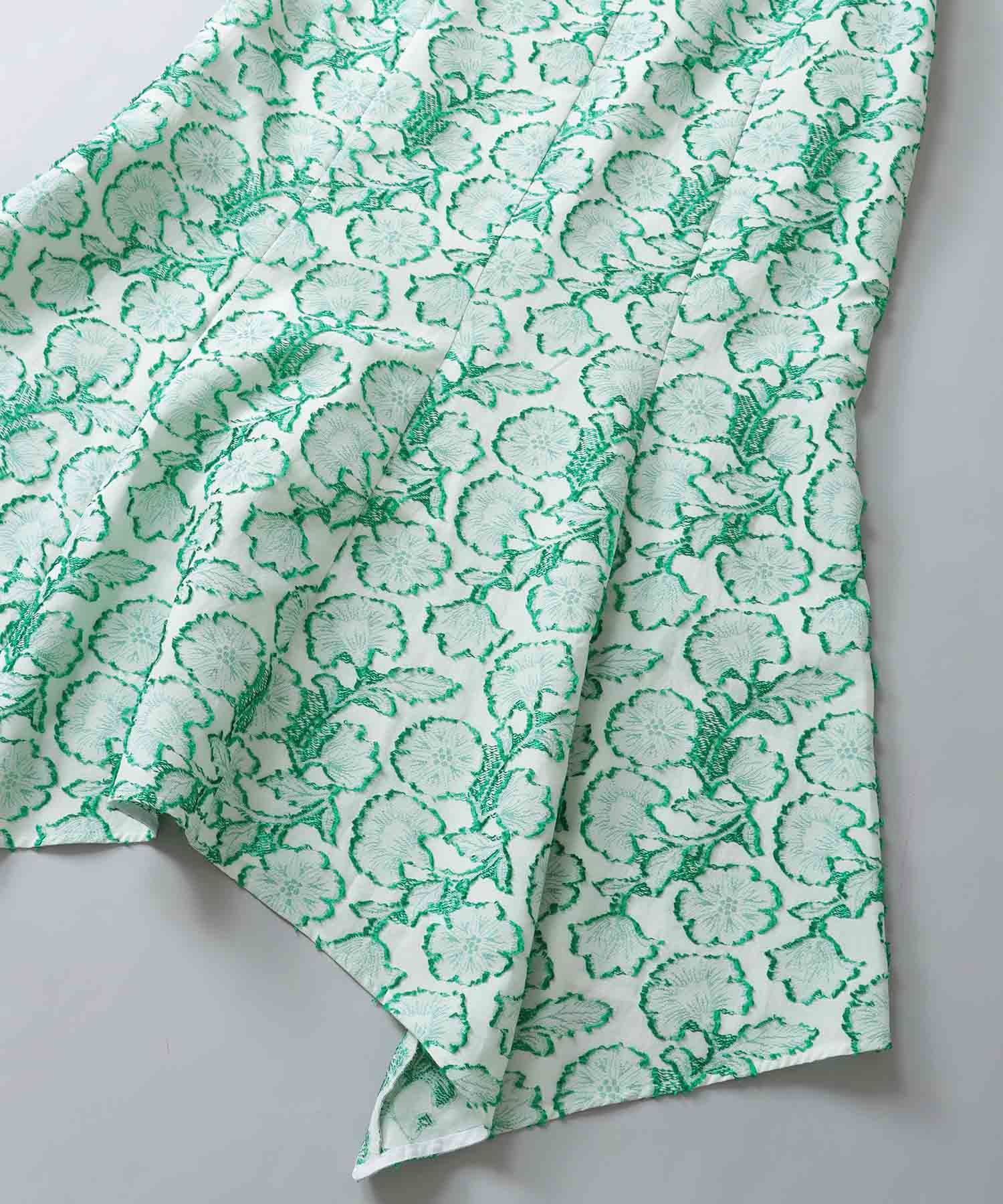 flower  jacquard flare skirt