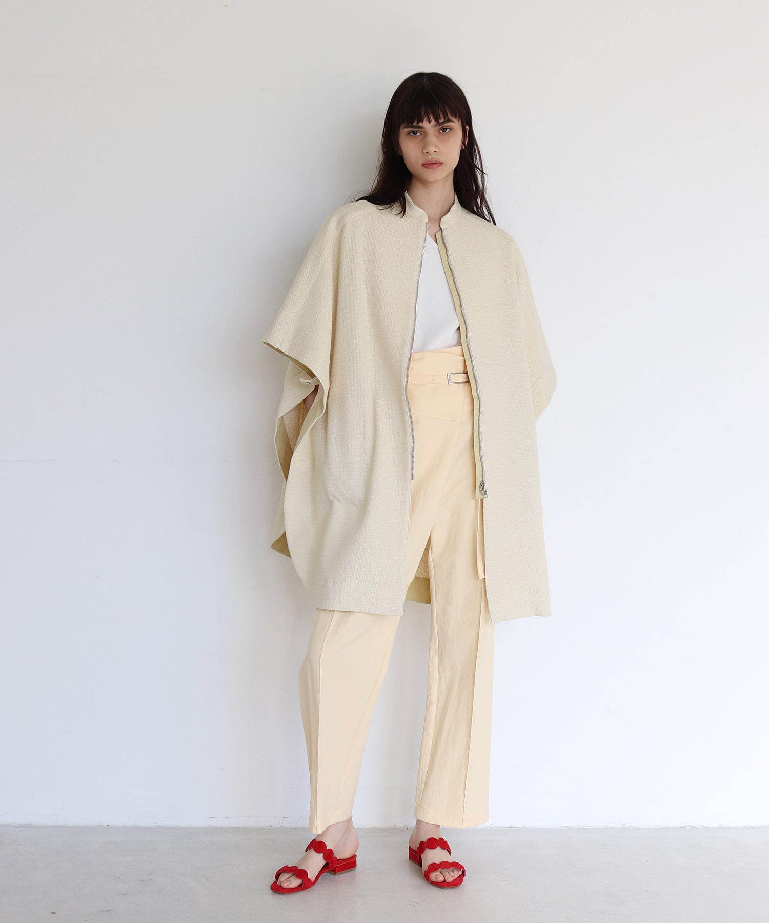high waist pin tuck pants