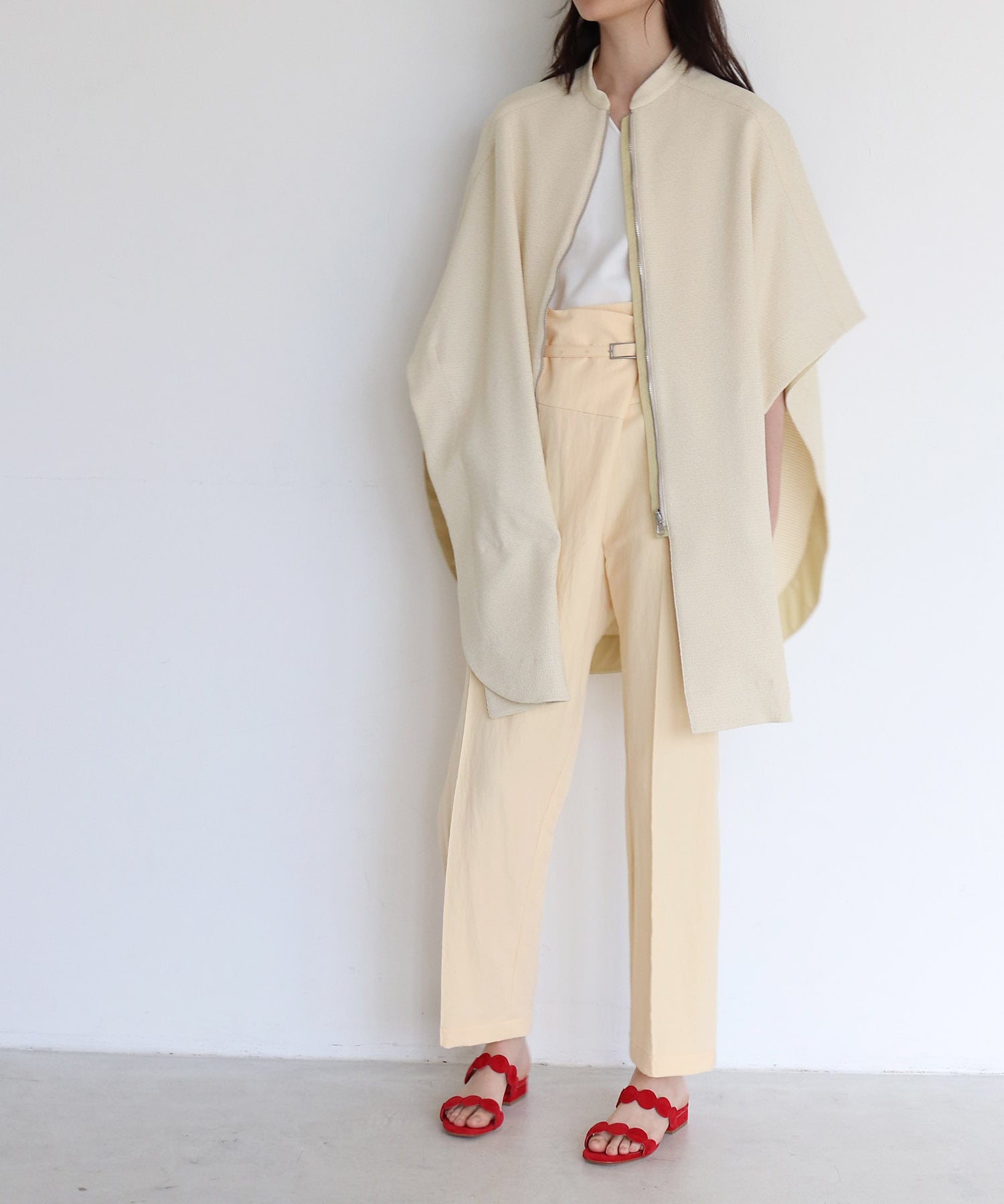 high waist pin tuck pants