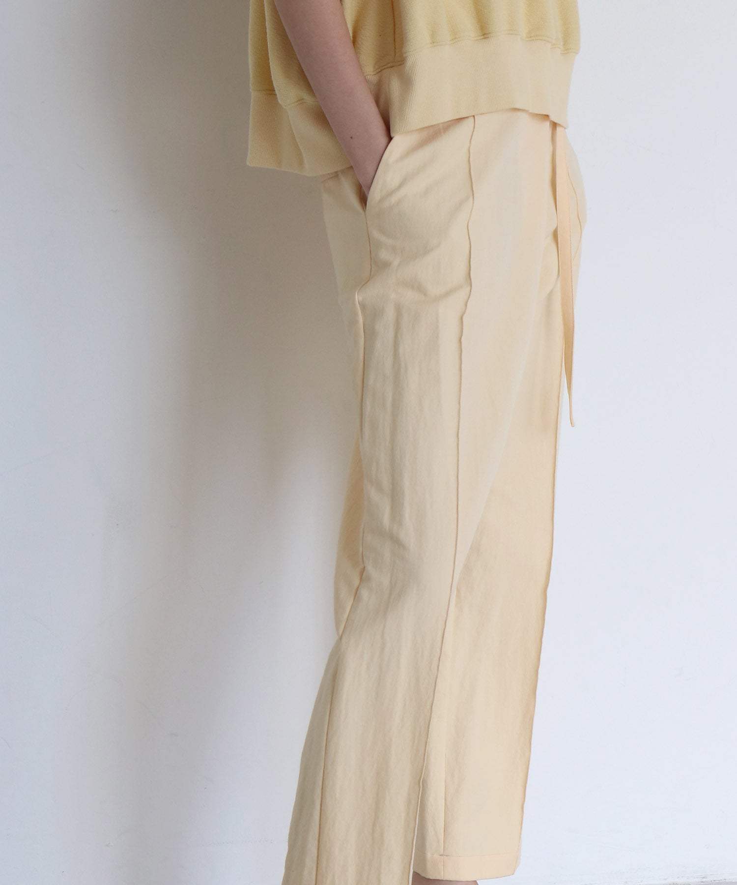 high waist pin tuck pants