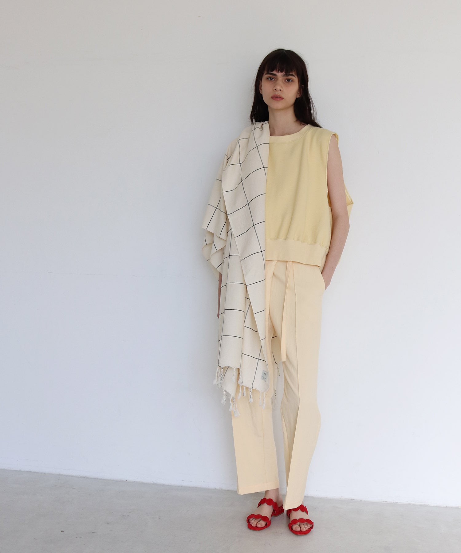 high waist pin tuck pants