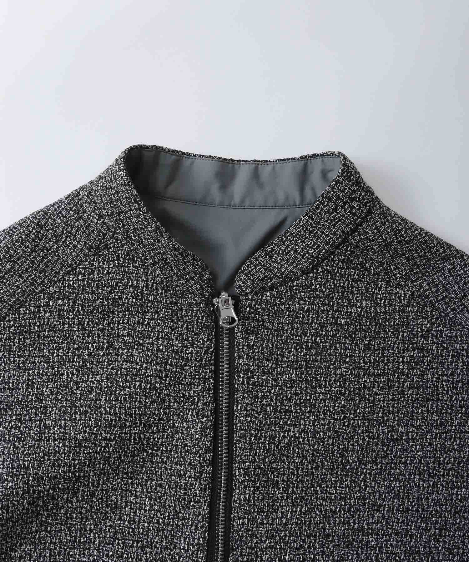 tweed reversible poncho coat