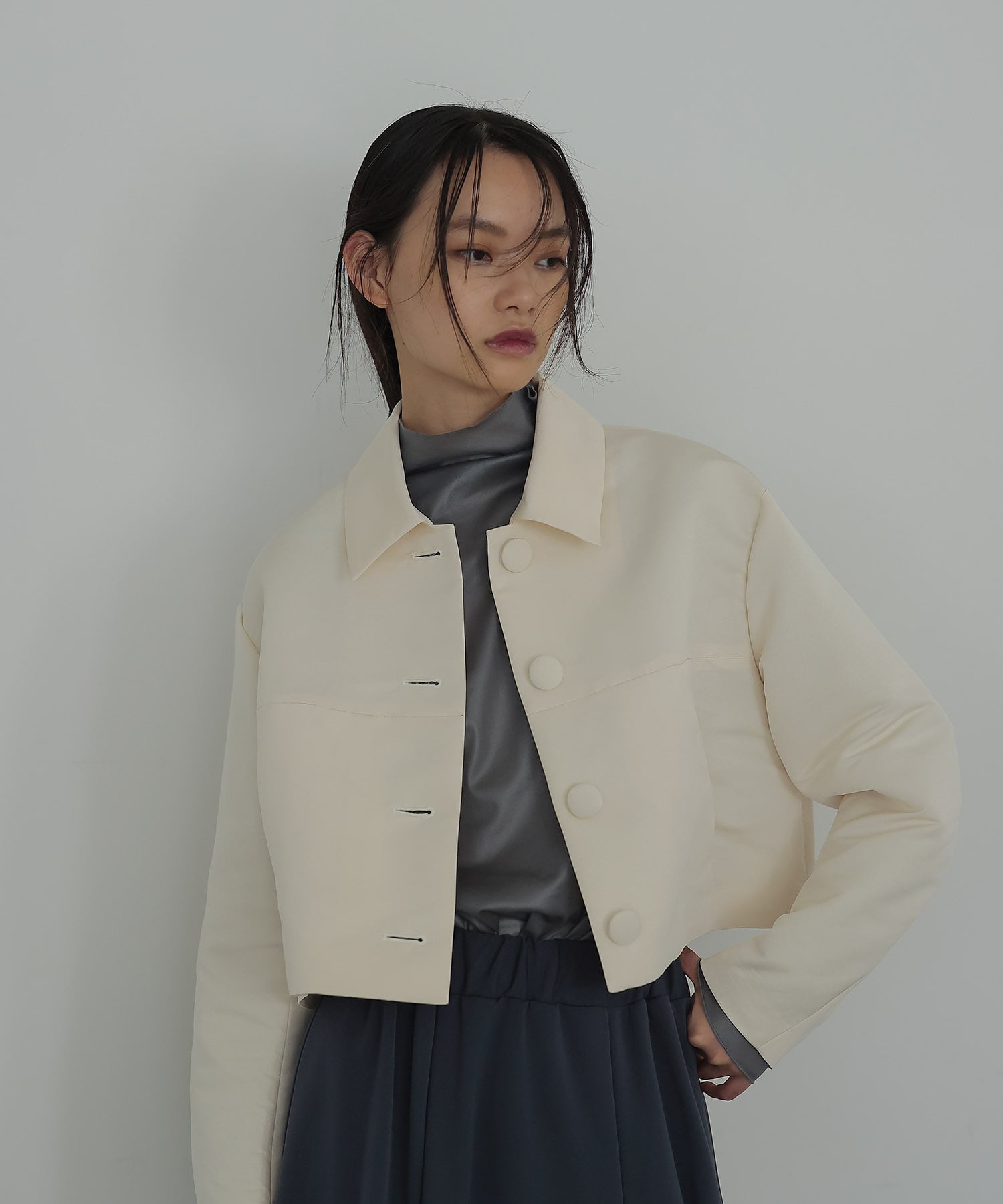 constructive  midriff jacket