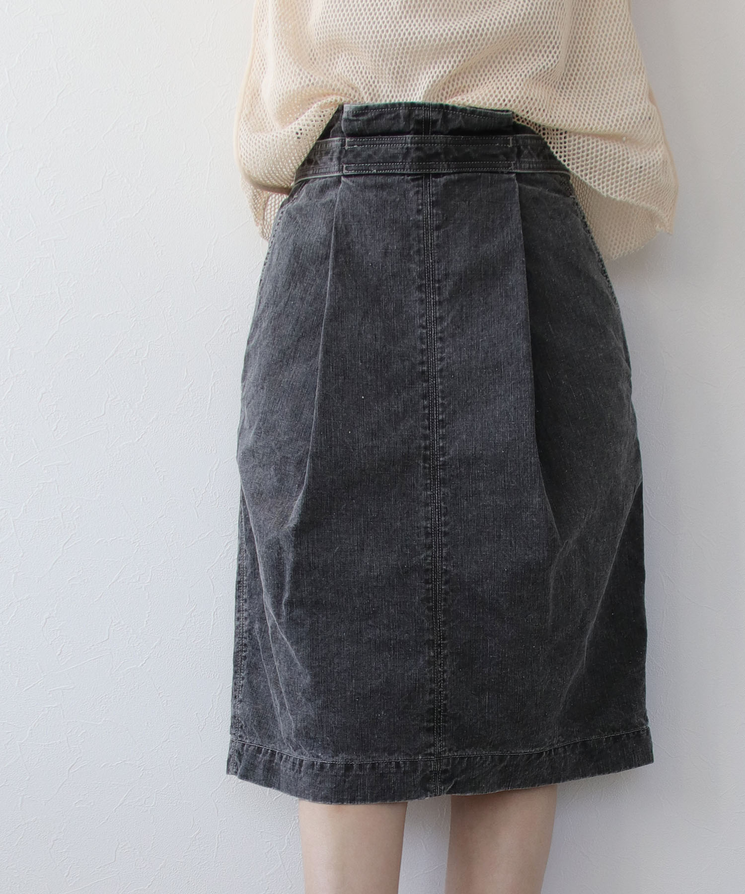 pigment coating cotton skirt