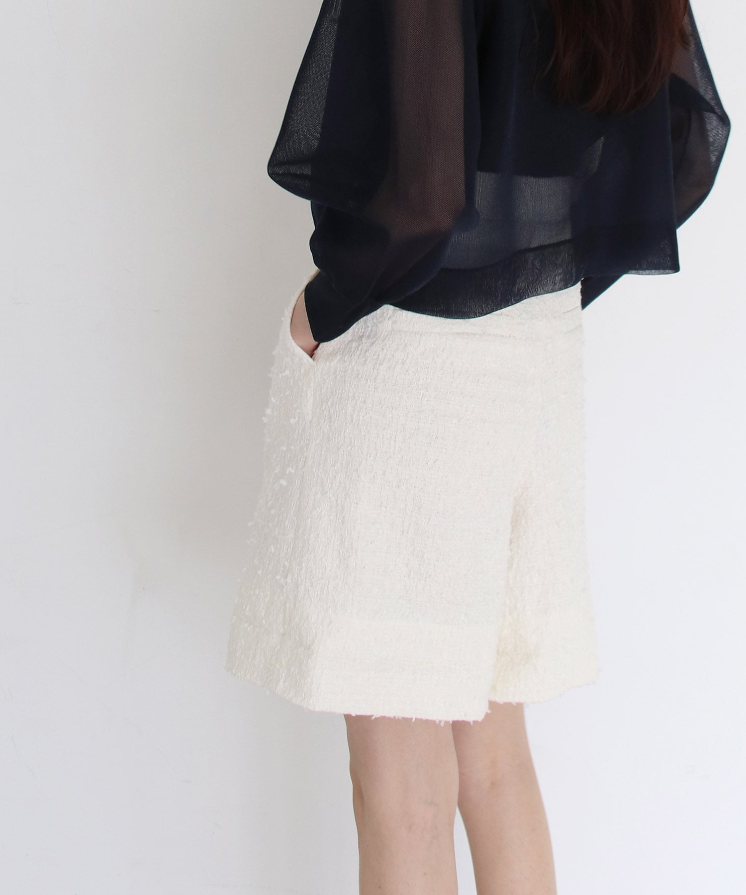 tweed short pants