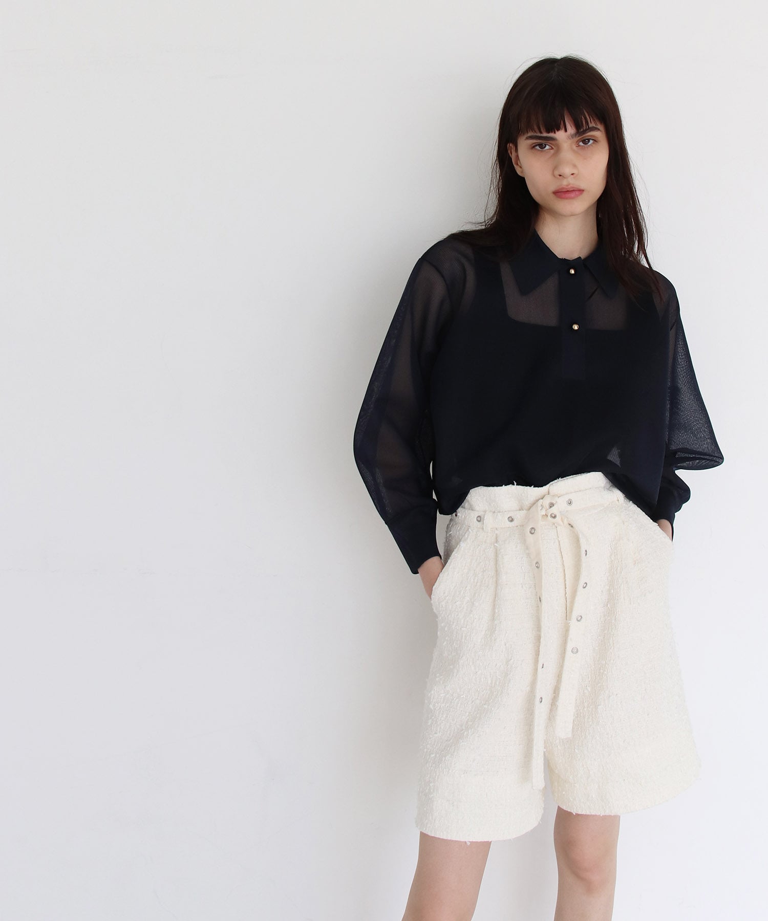 tweed short pants