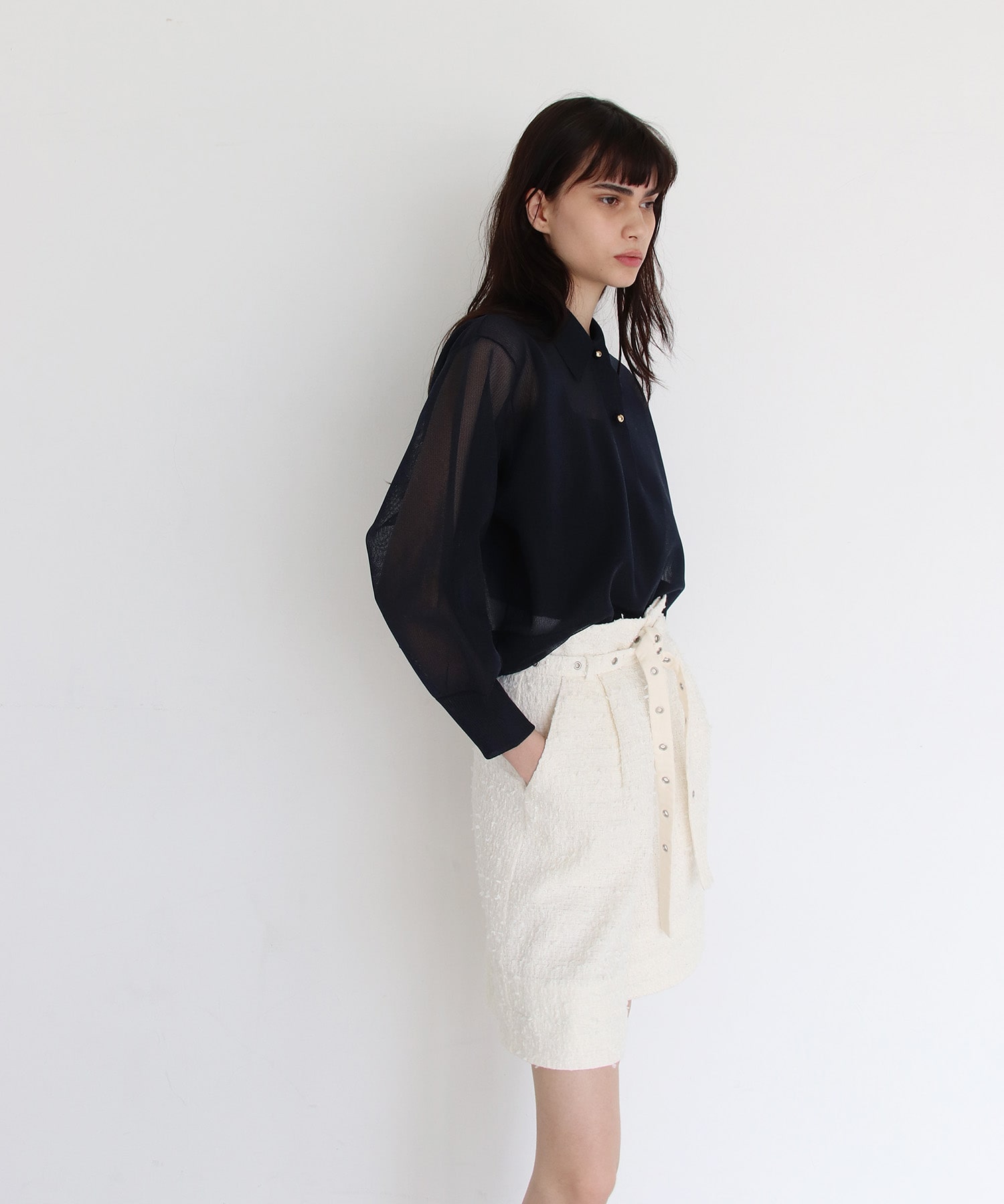 tweed short pants