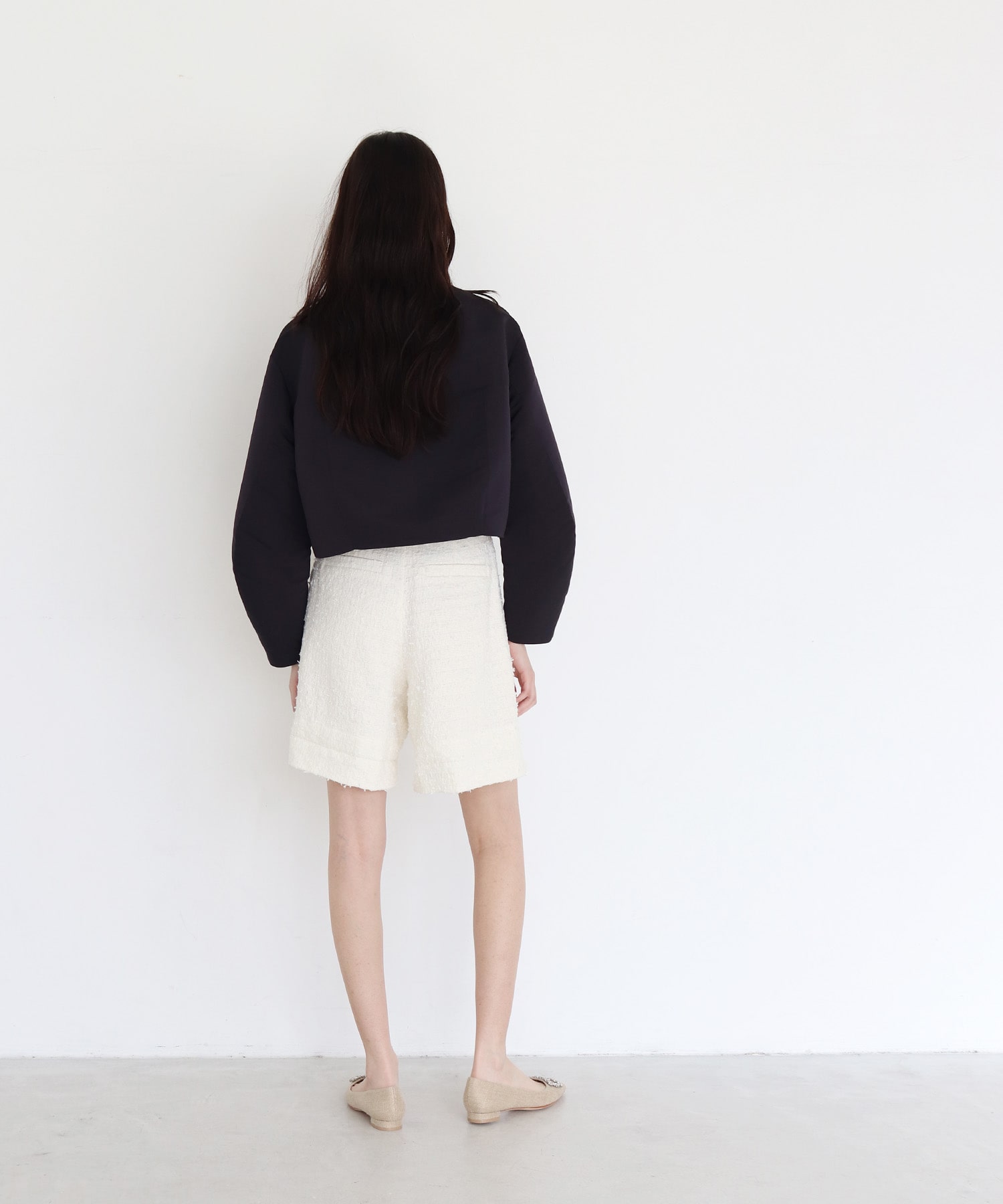 tweed short pants