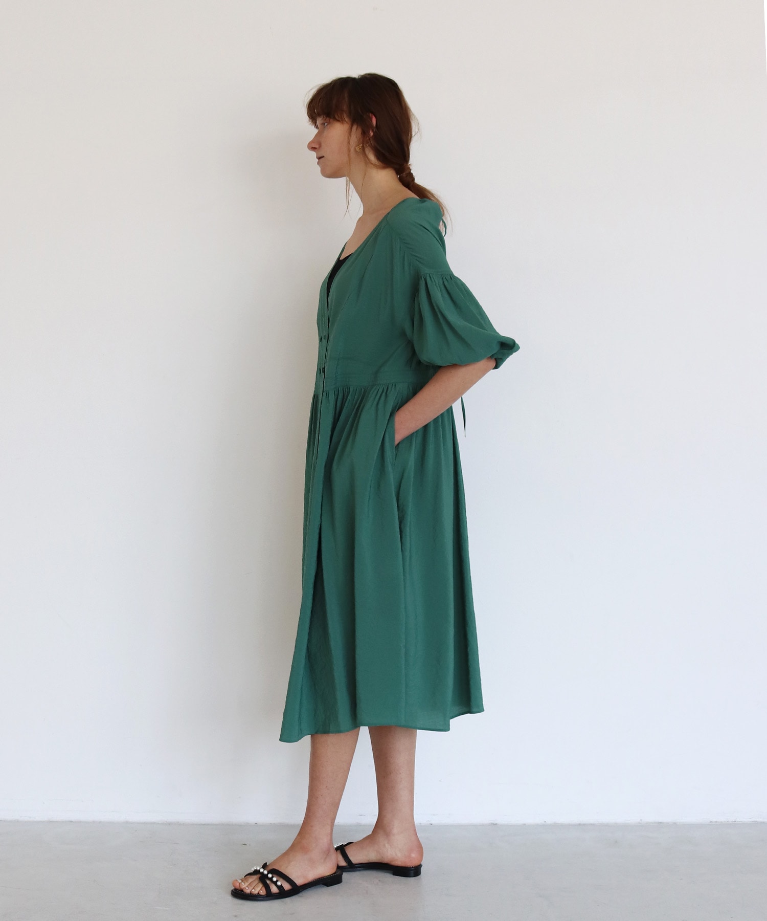cash-coeur volume sleeve dress