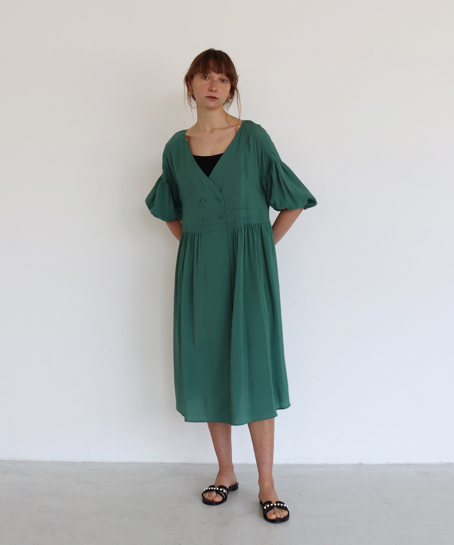 cash-coeur volume sleeve dress