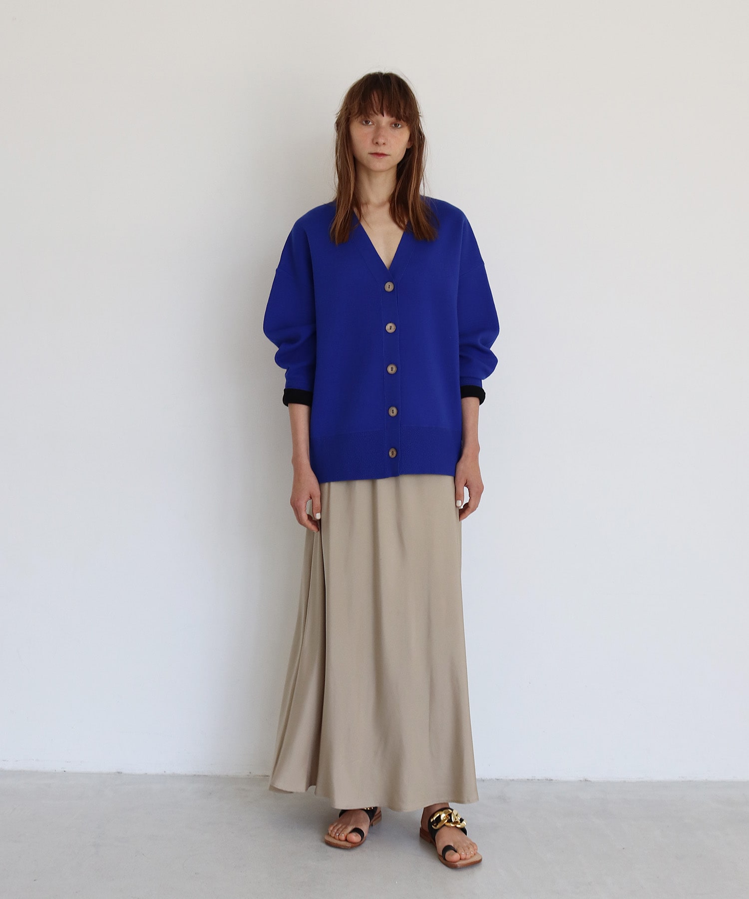 fibril chambray flare skirt
