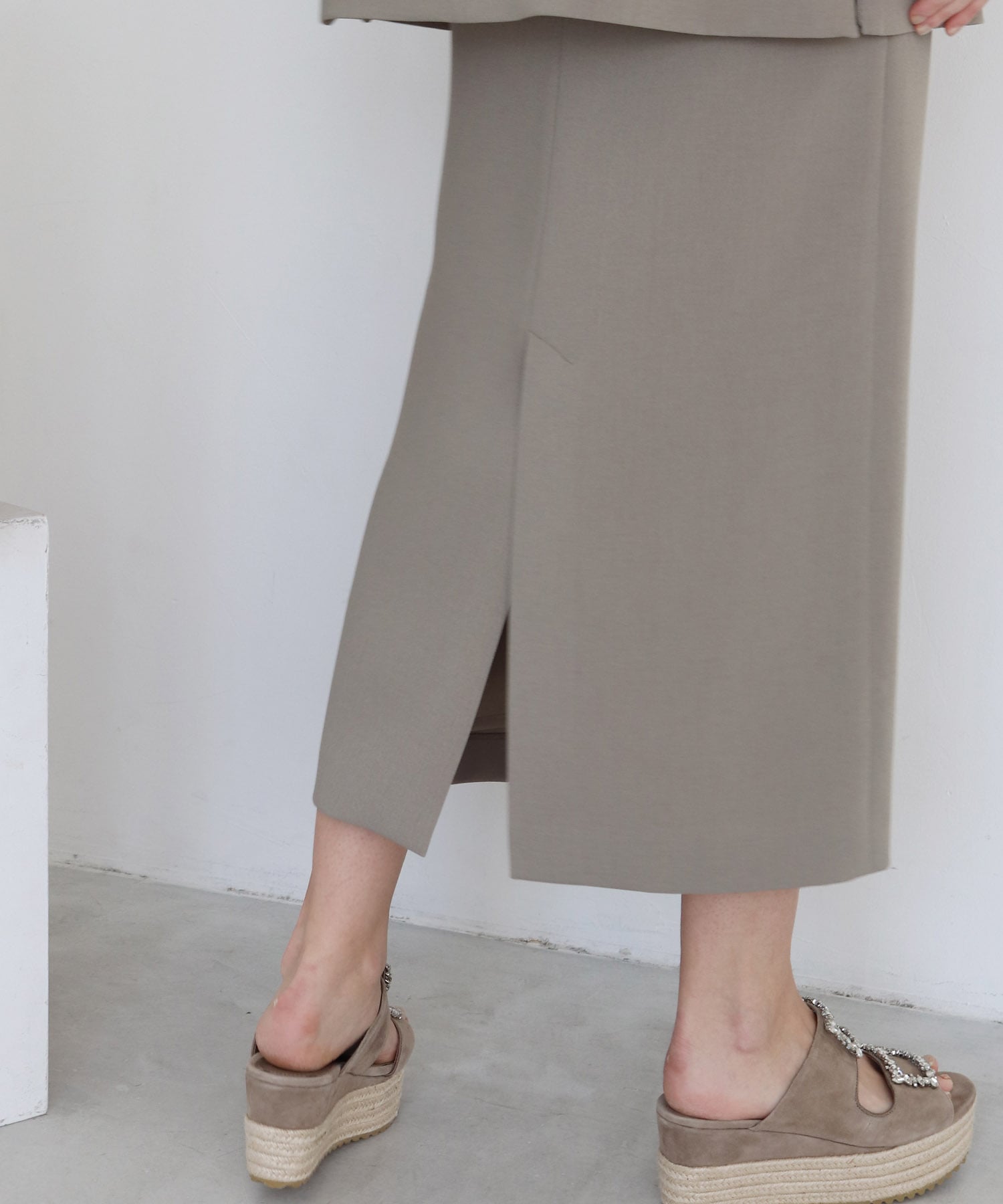 double cross pencil skirt