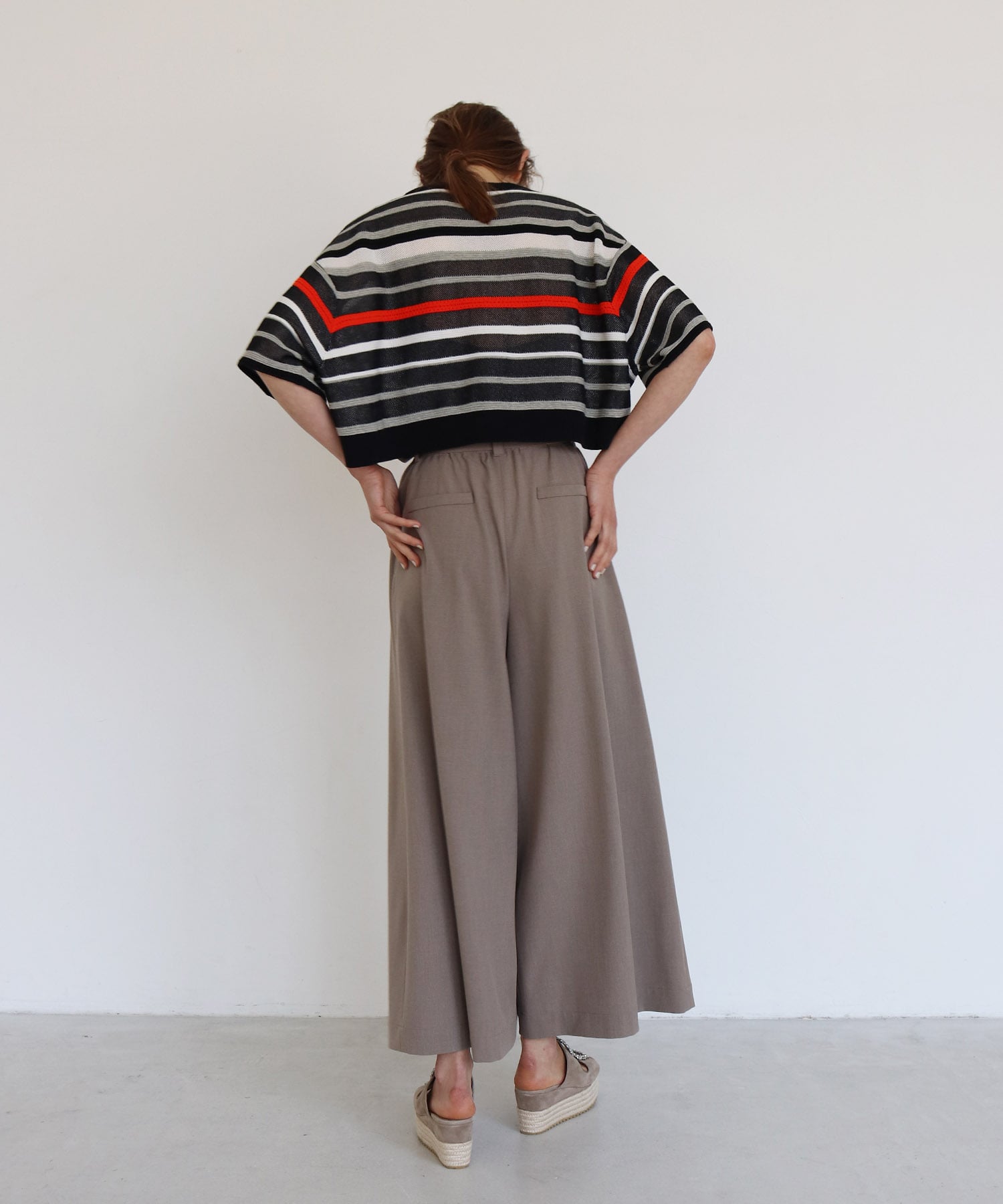 T/R stretch baggy pants