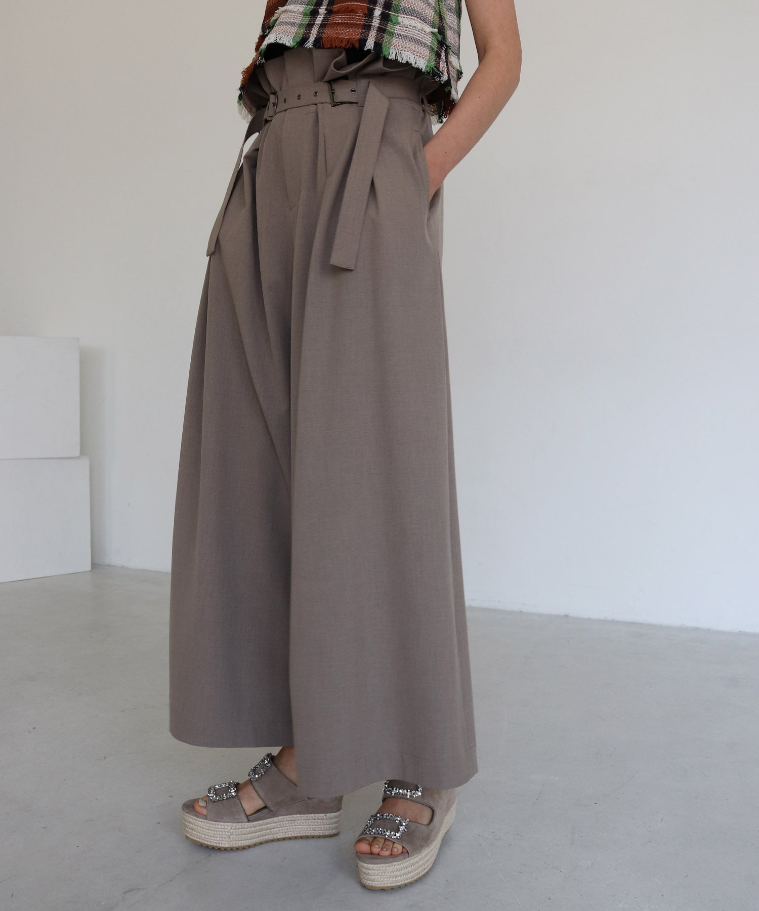 T/R stretch baggy pants