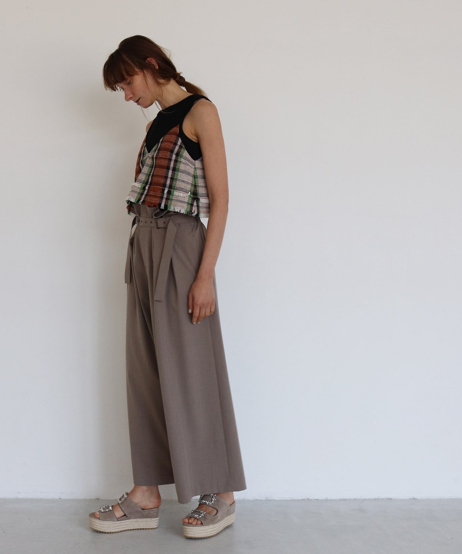 T/R stretch baggy pants