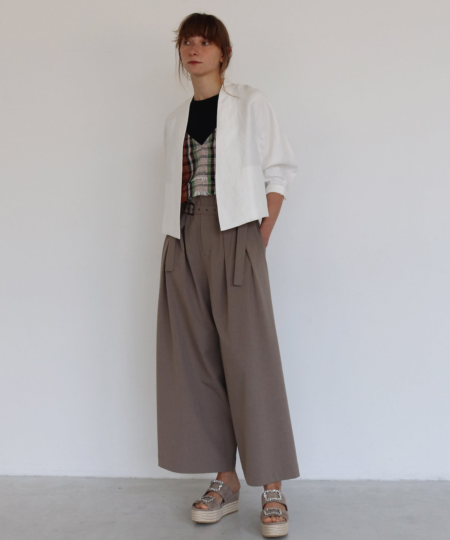 T/R stretch baggy pants