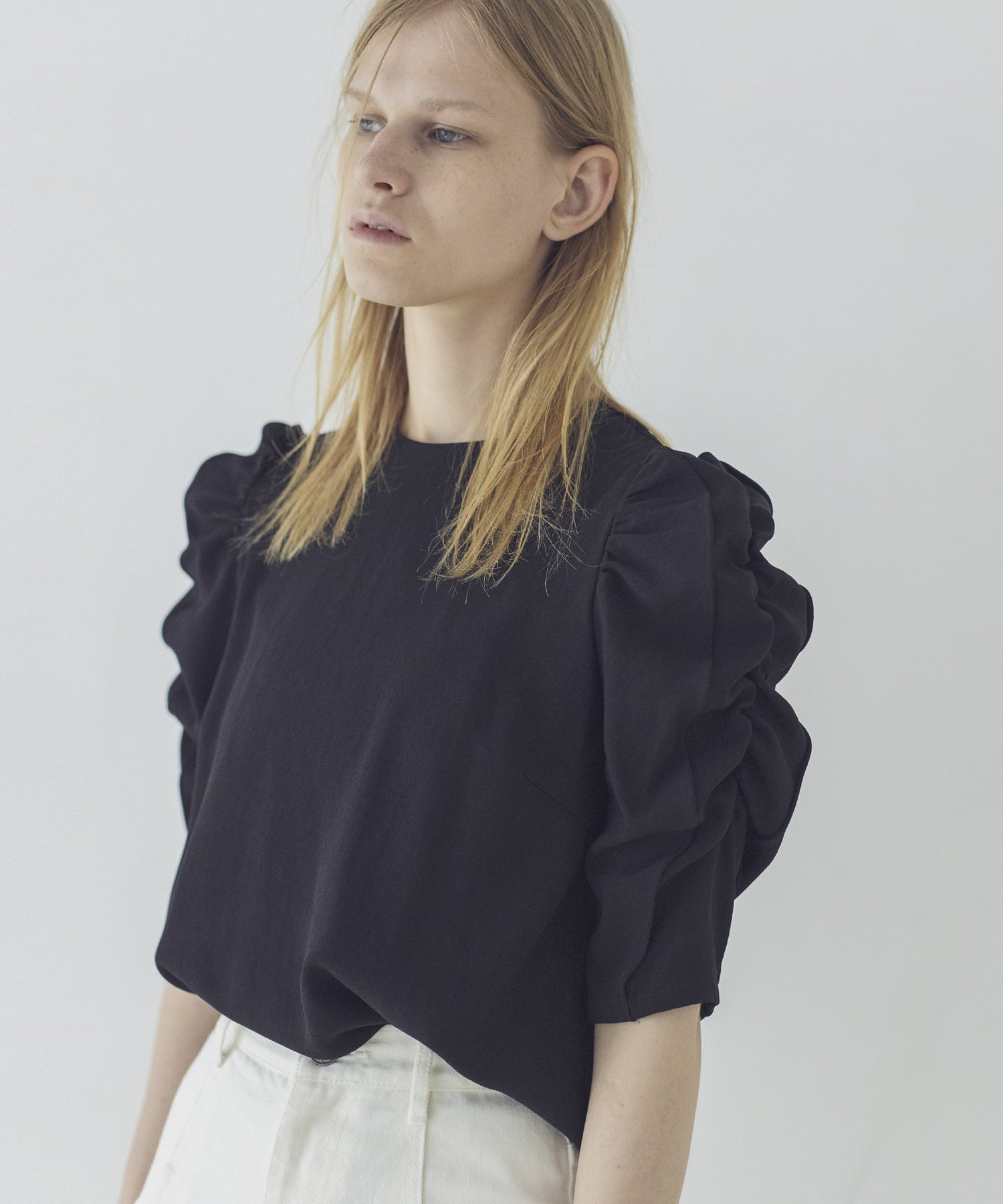 acetate heritage fril blouse