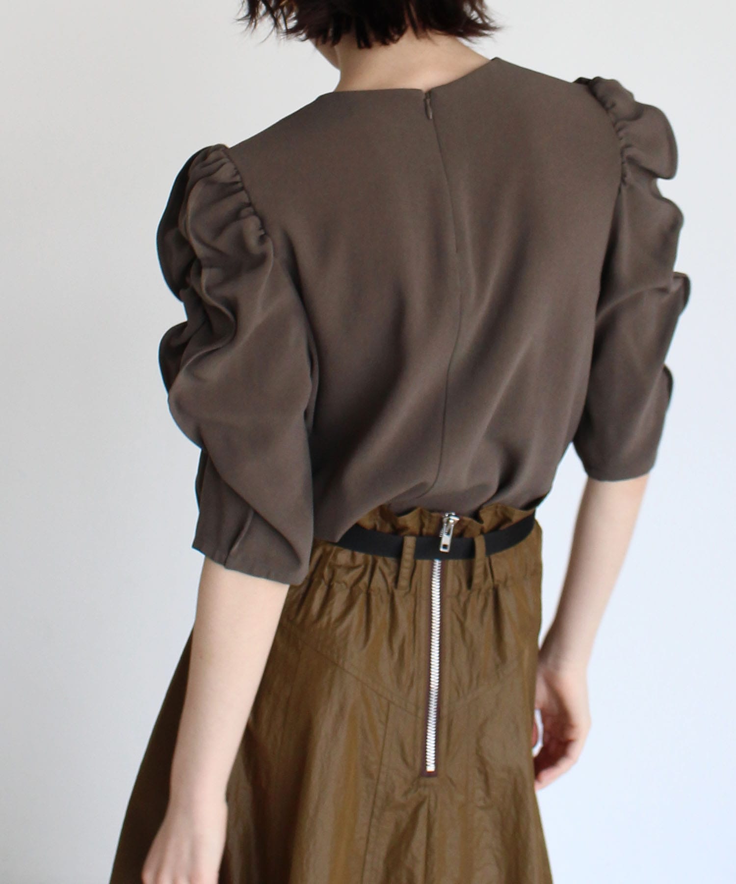 acetate heritage fril blouse