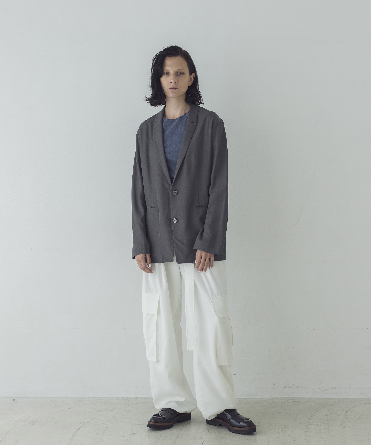 rayon relax tailored jacket