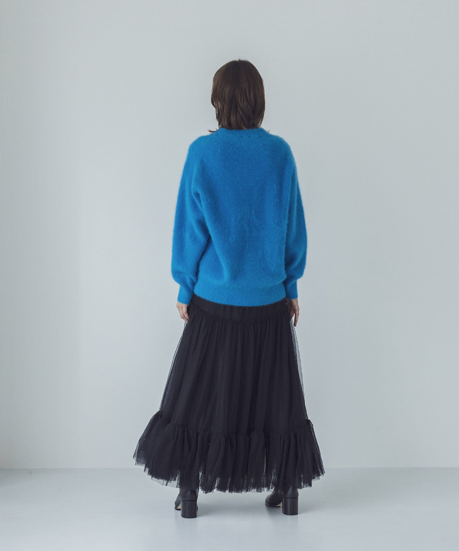 tulle gathered skirt