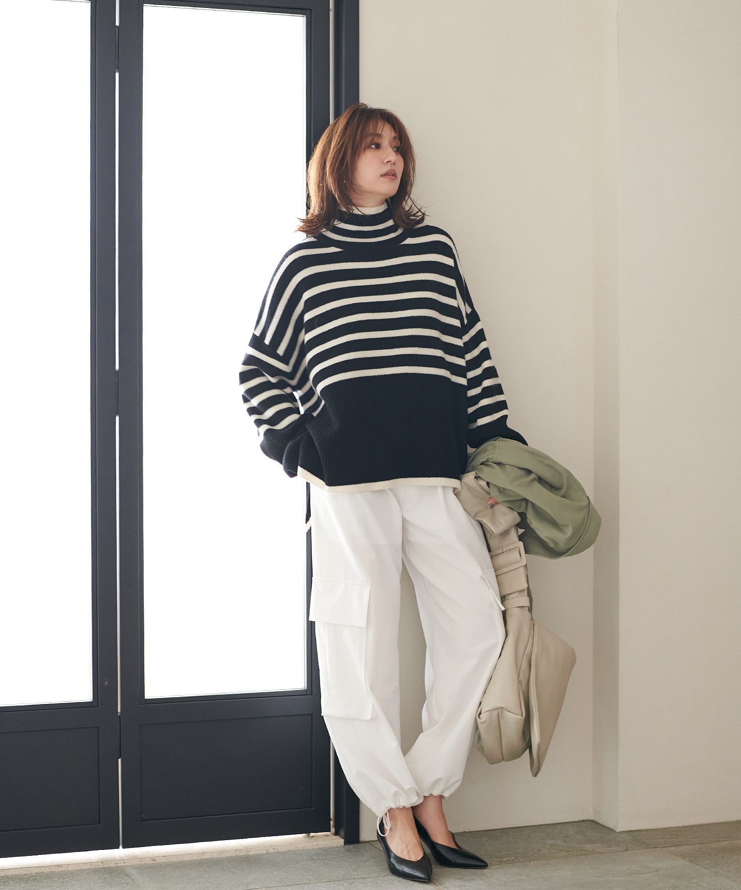 ratine utility belted pants | AND ON JIONE STORE（アンドオン