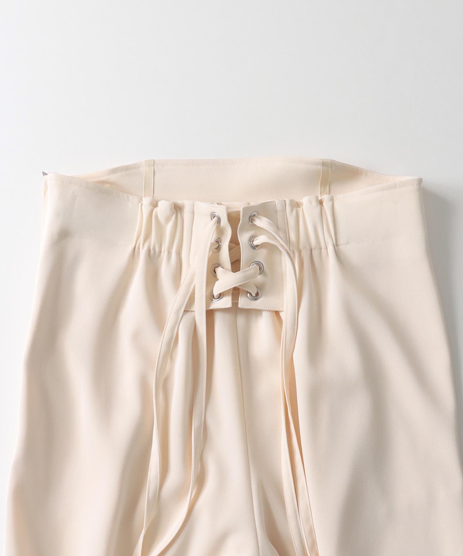 2way back lace up wide pants | AND ON JIONE STORE(アンドオン