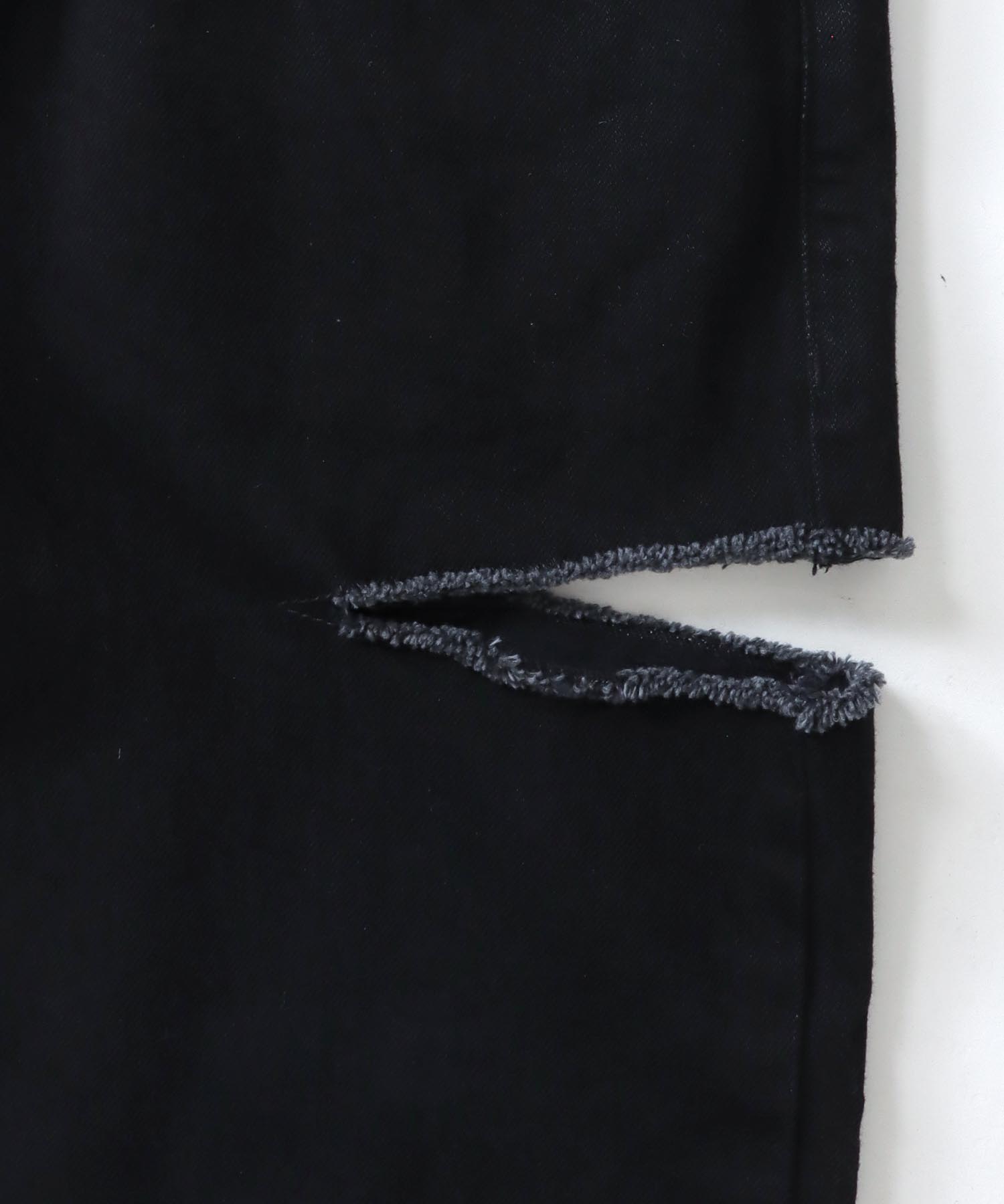 wide straight notch denim