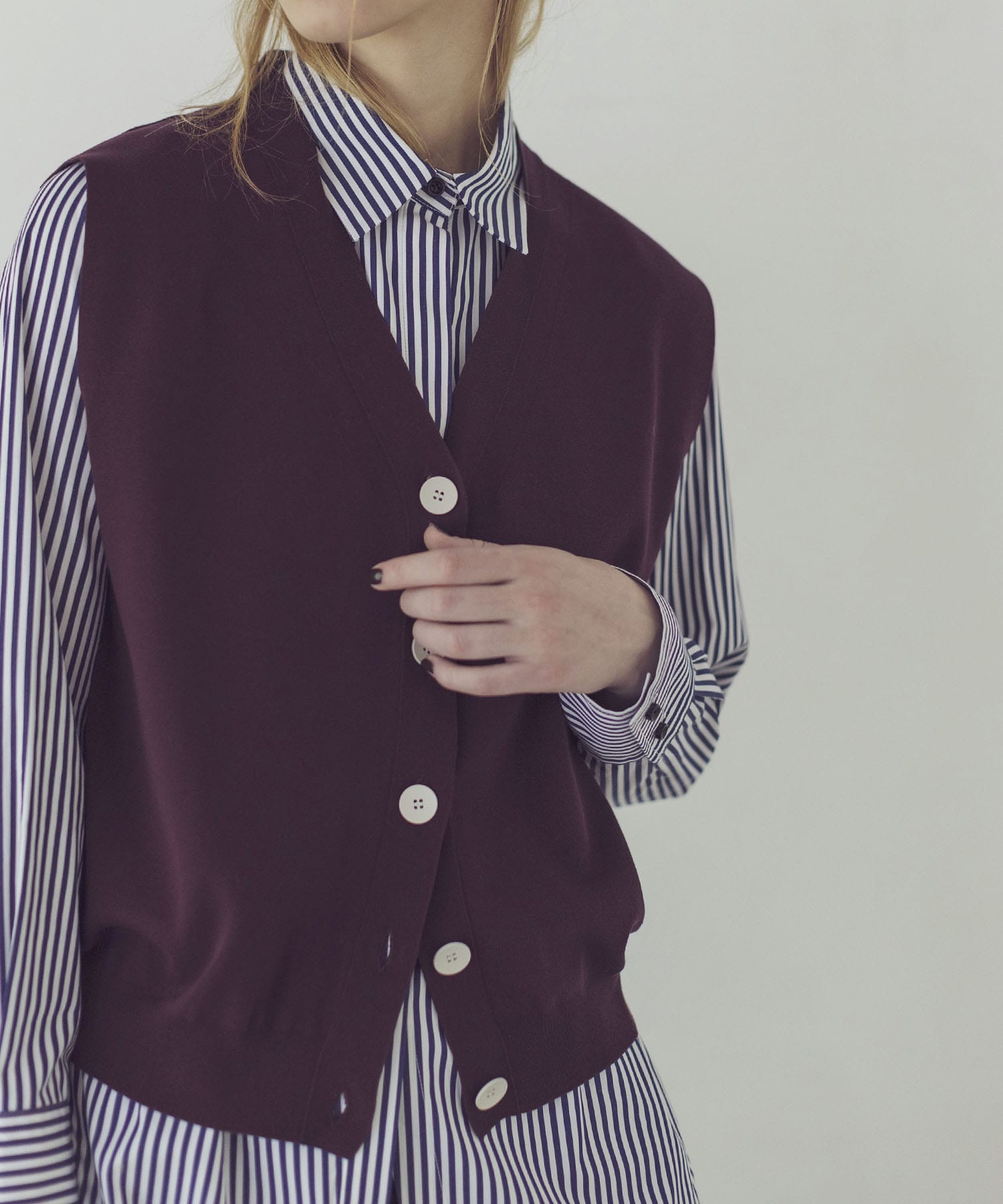 cotton acetate layered vest