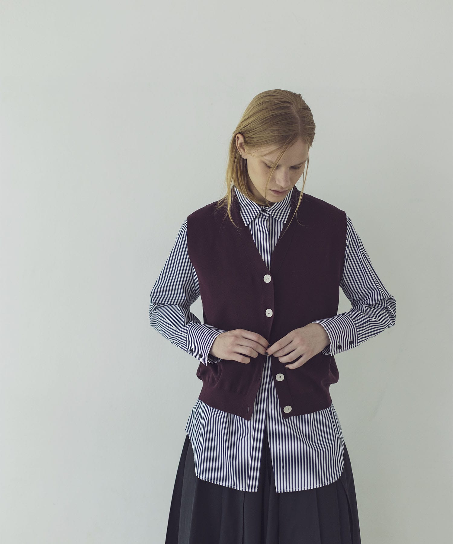 cotton acetate layered vest