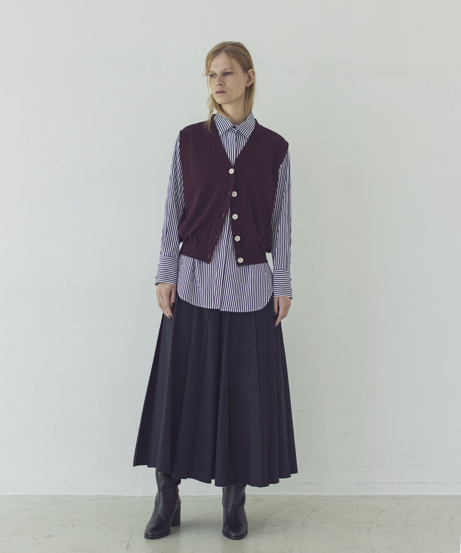 cotton acetate layered vest