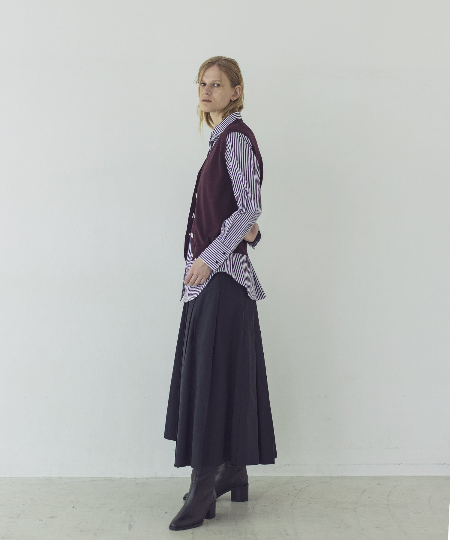 cotton acetate layered vest
