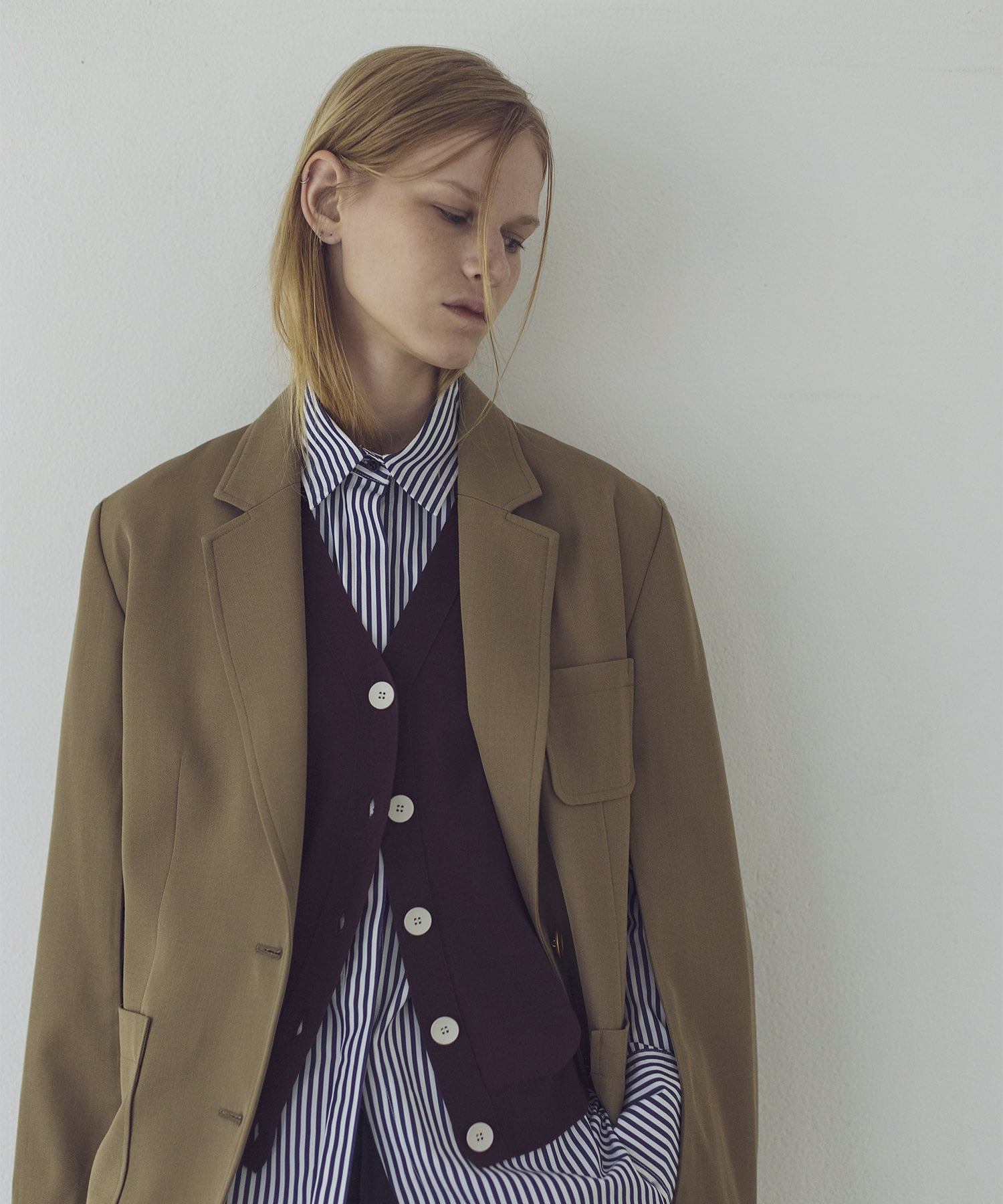 cotton acetate layered vest