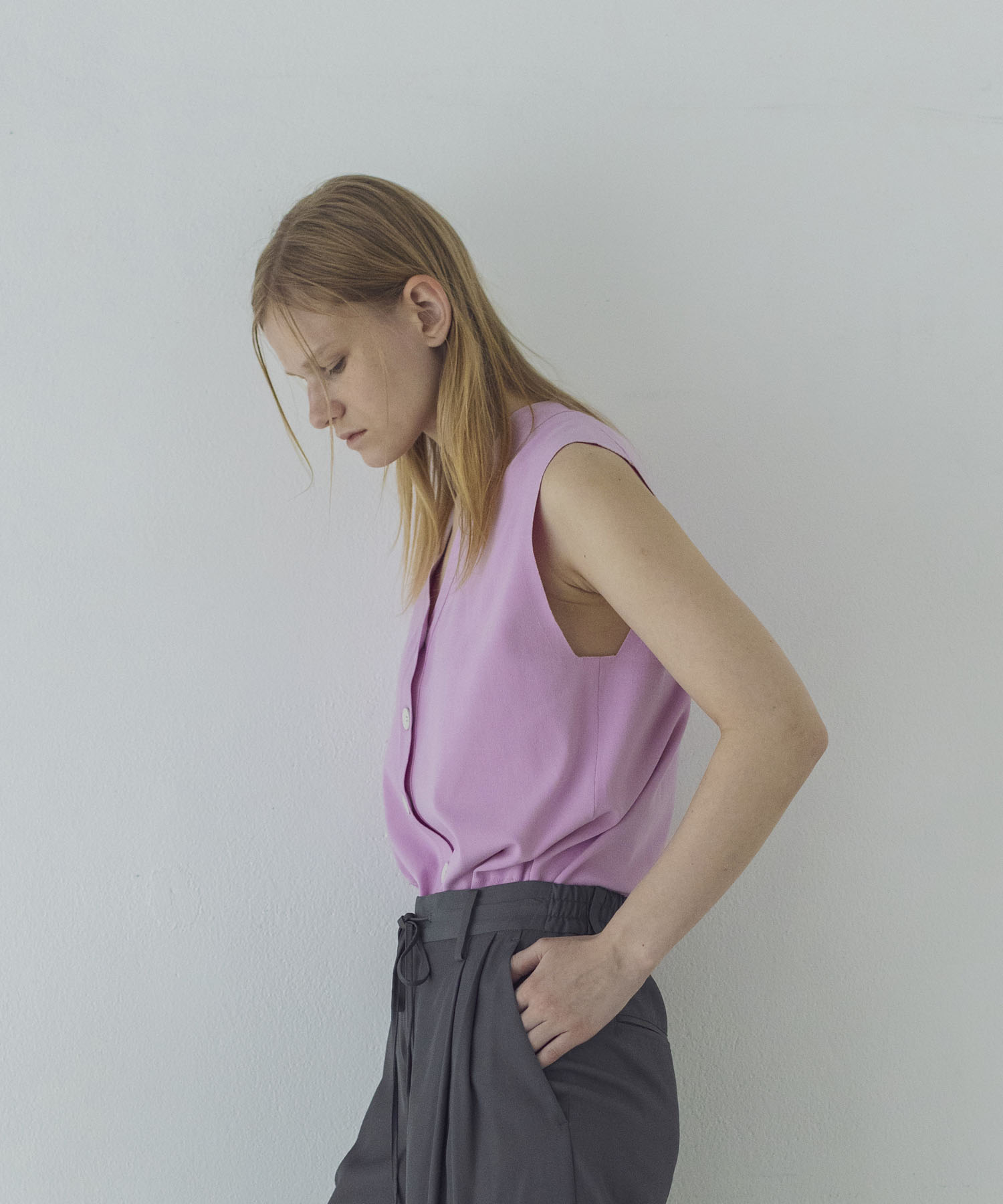 cotton acetate layered vest
